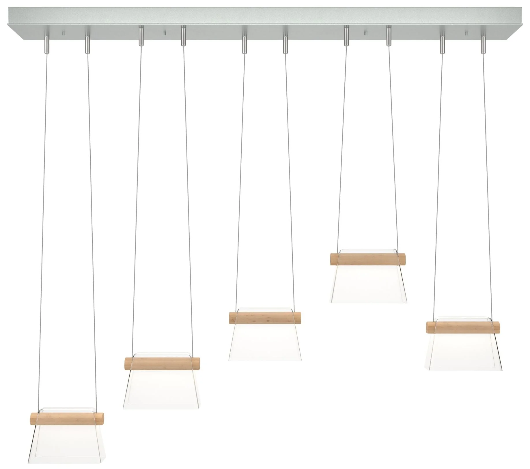 More Cowbell LED Pendant - Platinum - Maple - Clear Glass - Standard - Image 1