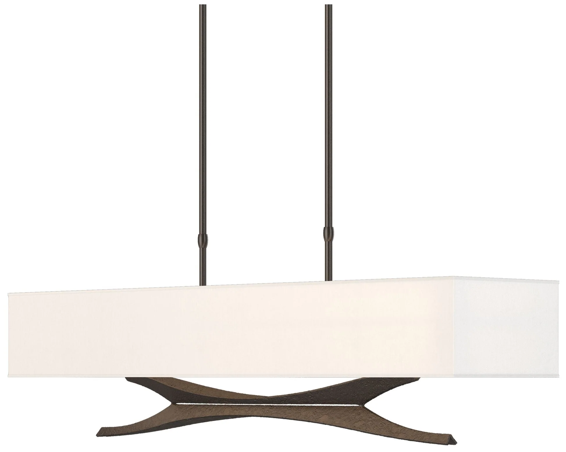 Moreau 42"W Oil Rubbed Bronze Short Height Pendant w/ Anna Shade - Image 1