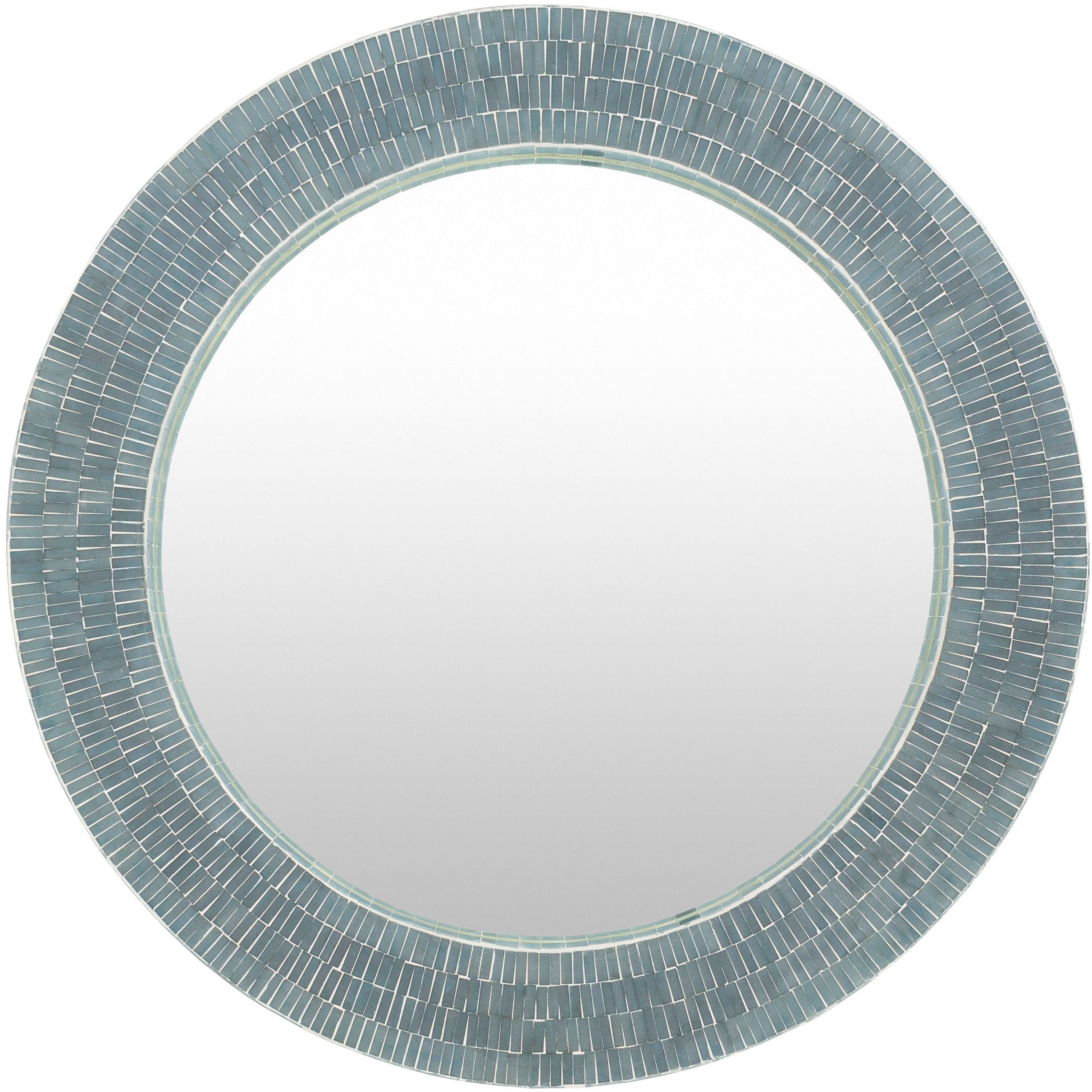 Surya Wall Decor & Mirrors Natalia Modern Round Wall Mirror Gray Finish NAA-001 - Image 2
