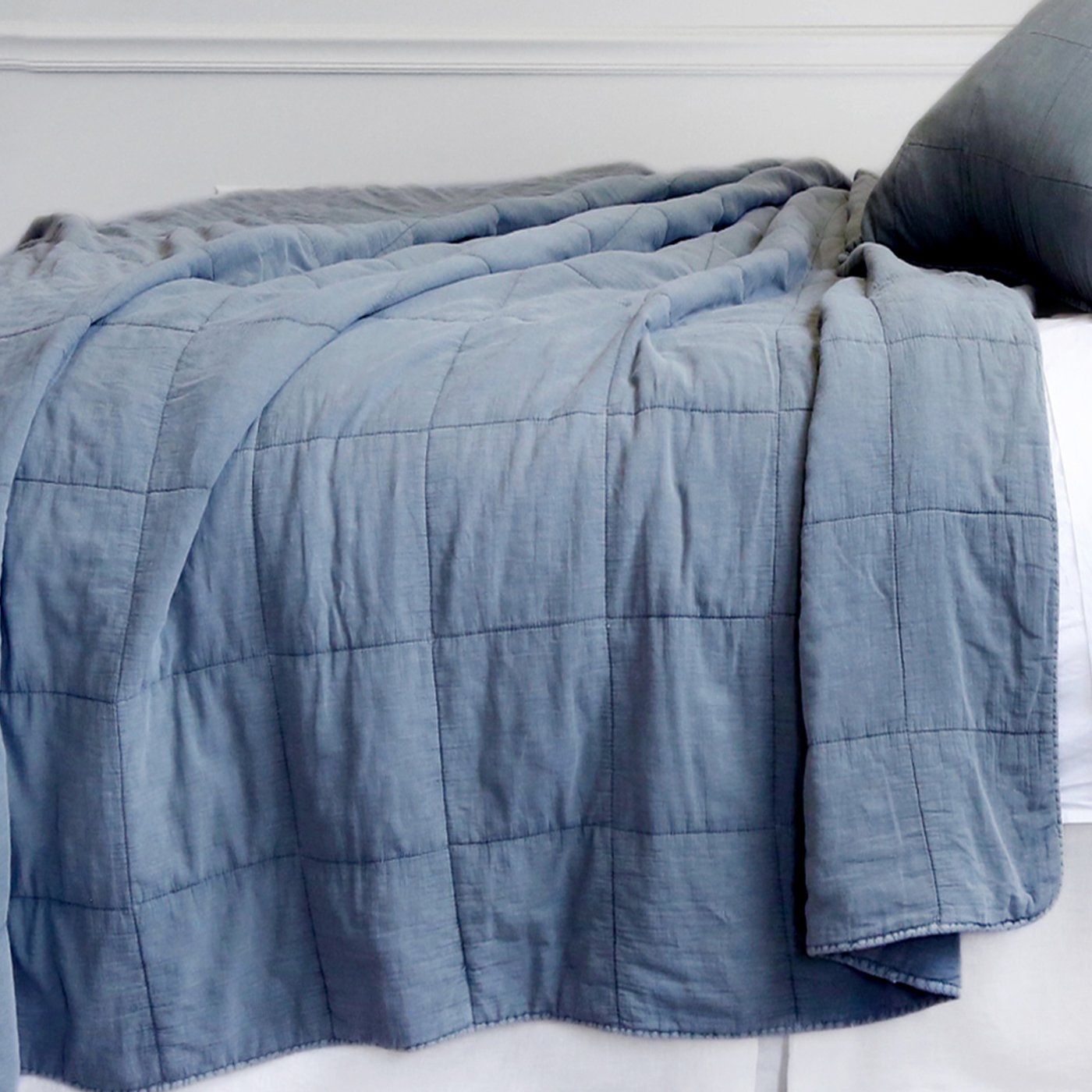 Pom Pom at Home Antwerp Navy Coverlet - Image 2
