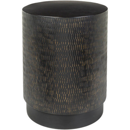Surya Amenet Modern Black Metal Round Accent Side Table NEA-001 - Image 2