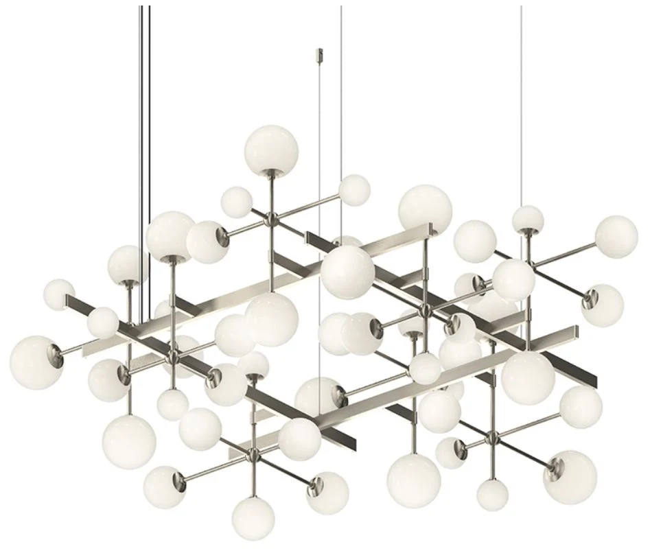 Nebula Square LED Pendant - Satin Nickel - Image 1