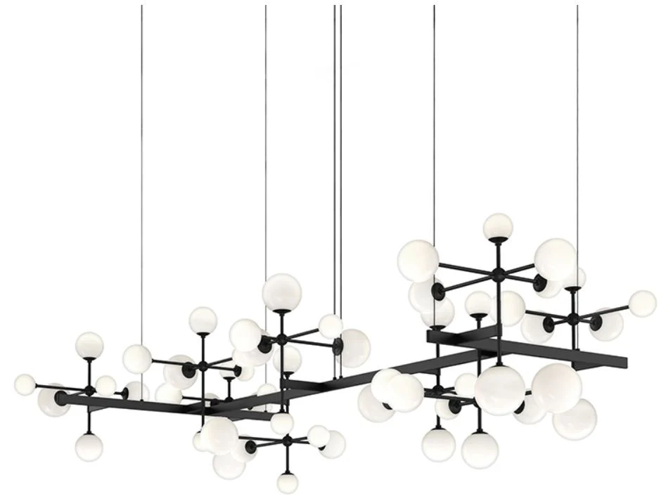 Nebula Zig Zag LED Pendant - Satin Black - Image 1