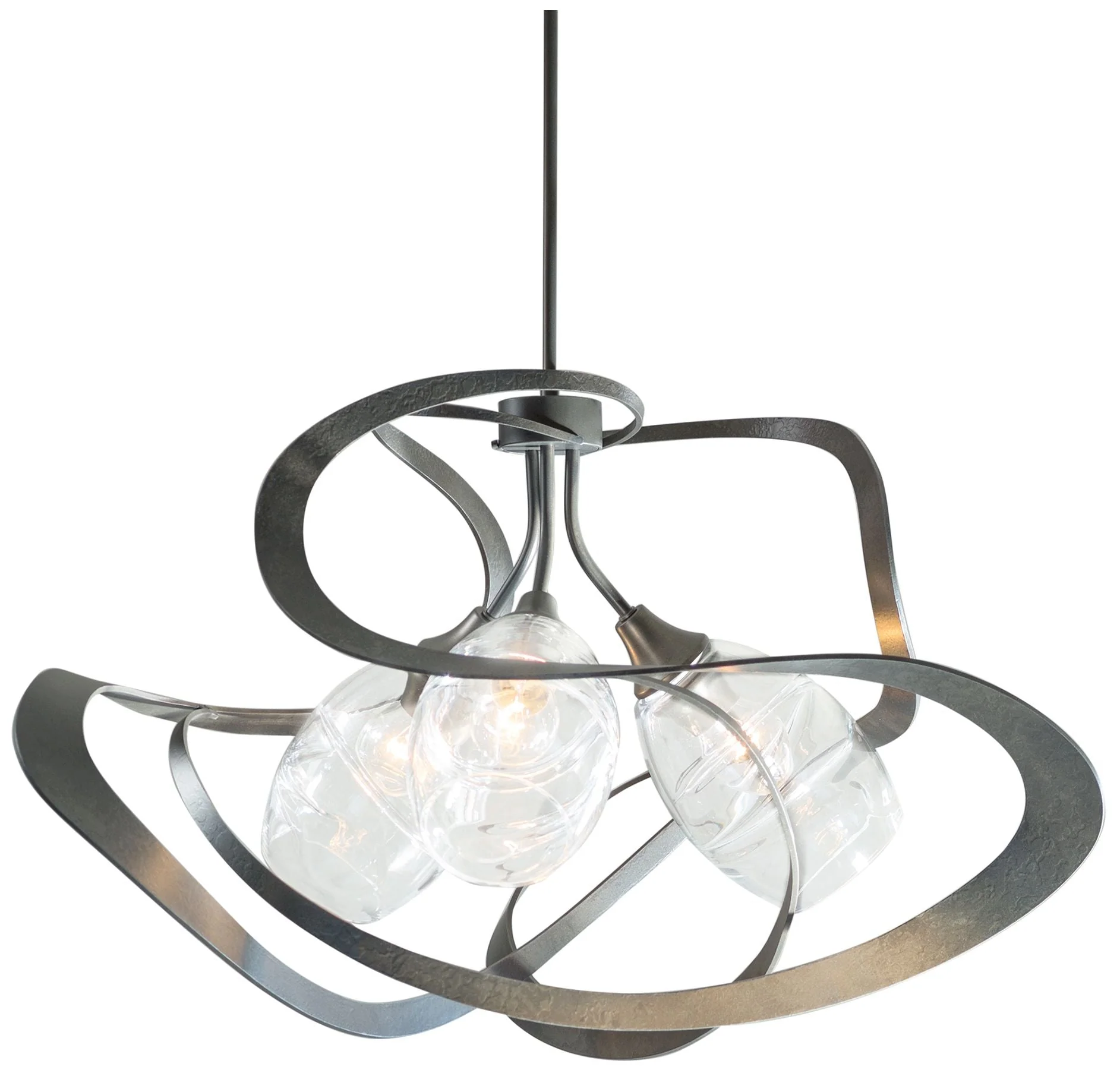 Nest 30.6" Wide Dark Smoke Pendant With Clear Glass Shade - Image 1