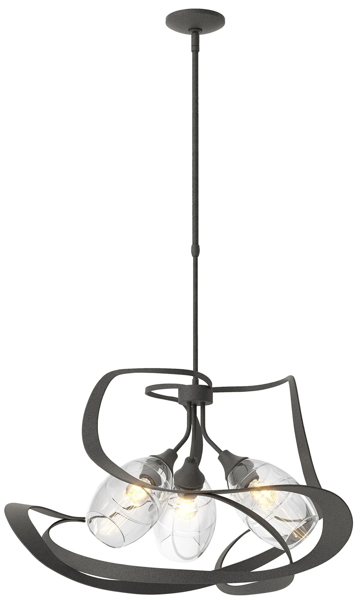 Nest Pendant - Natural Iron Finish - Clear Glass - Standard Height - Image 1