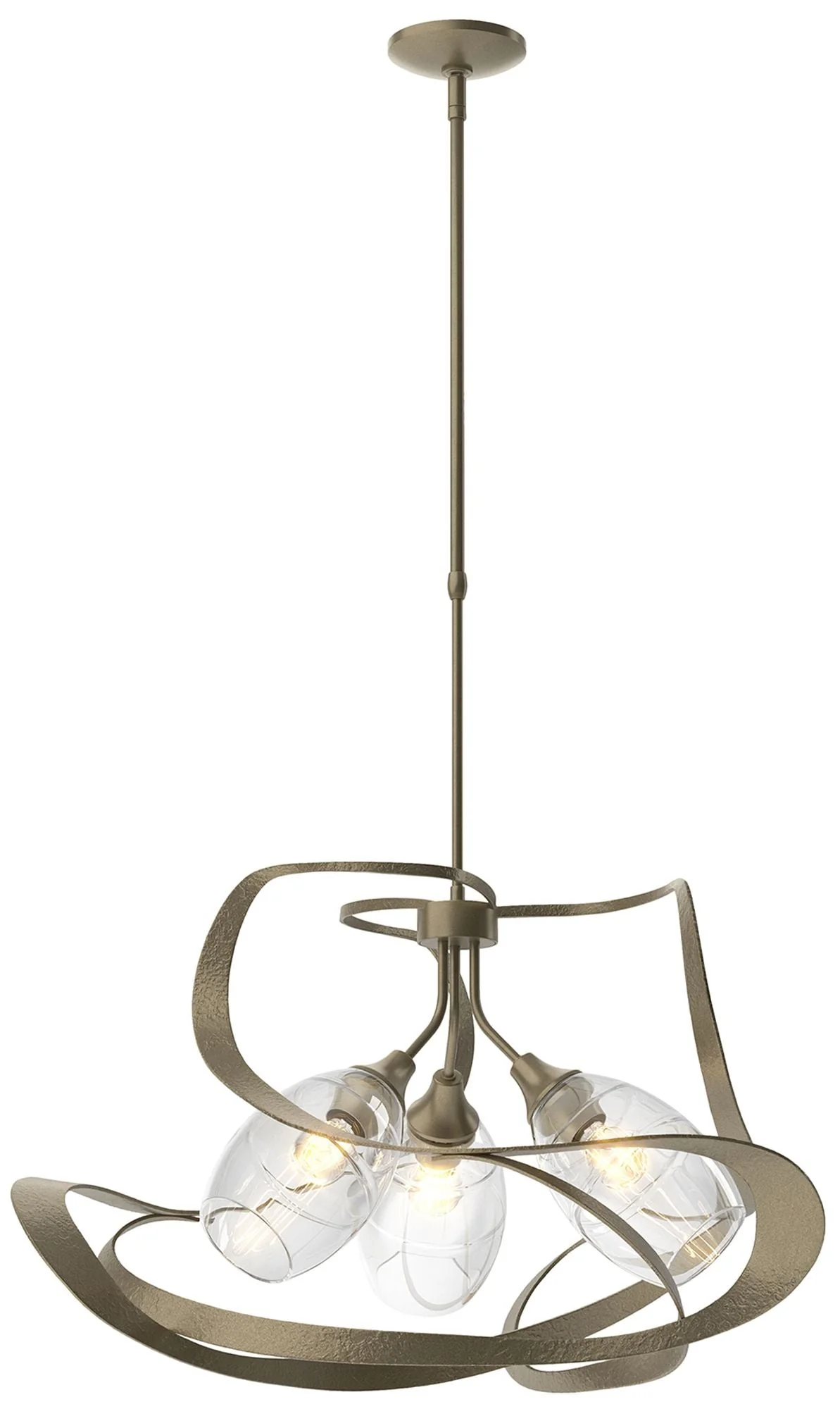 Nest Pendant - Soft Gold Finish - Clear Glass - Standard Height - Image 1