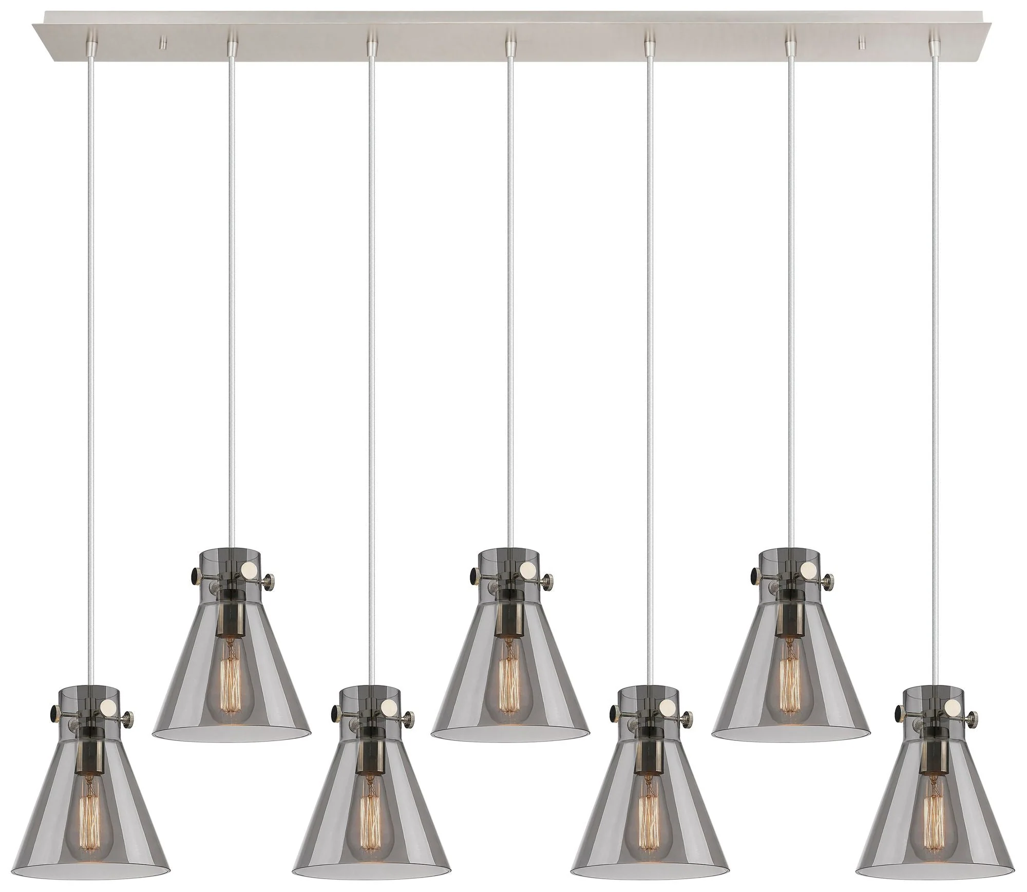 Newton Bell 27.25" Wide 12 Light Matte Black Multi Pendant With Seedy - Image 1