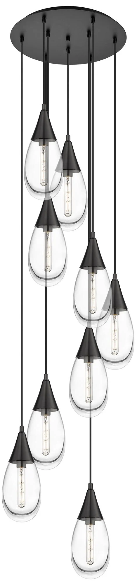 Newton Sphere 27.25"W 12 Light Brushed Brass Multi Pendant w/ Smoke Sh - Image 1