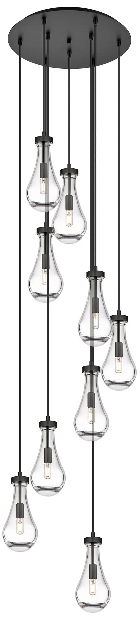 Newton Sphere 27.25"W 12 Light Polished Nickel Multi Pendant w/ Clear - Image 1