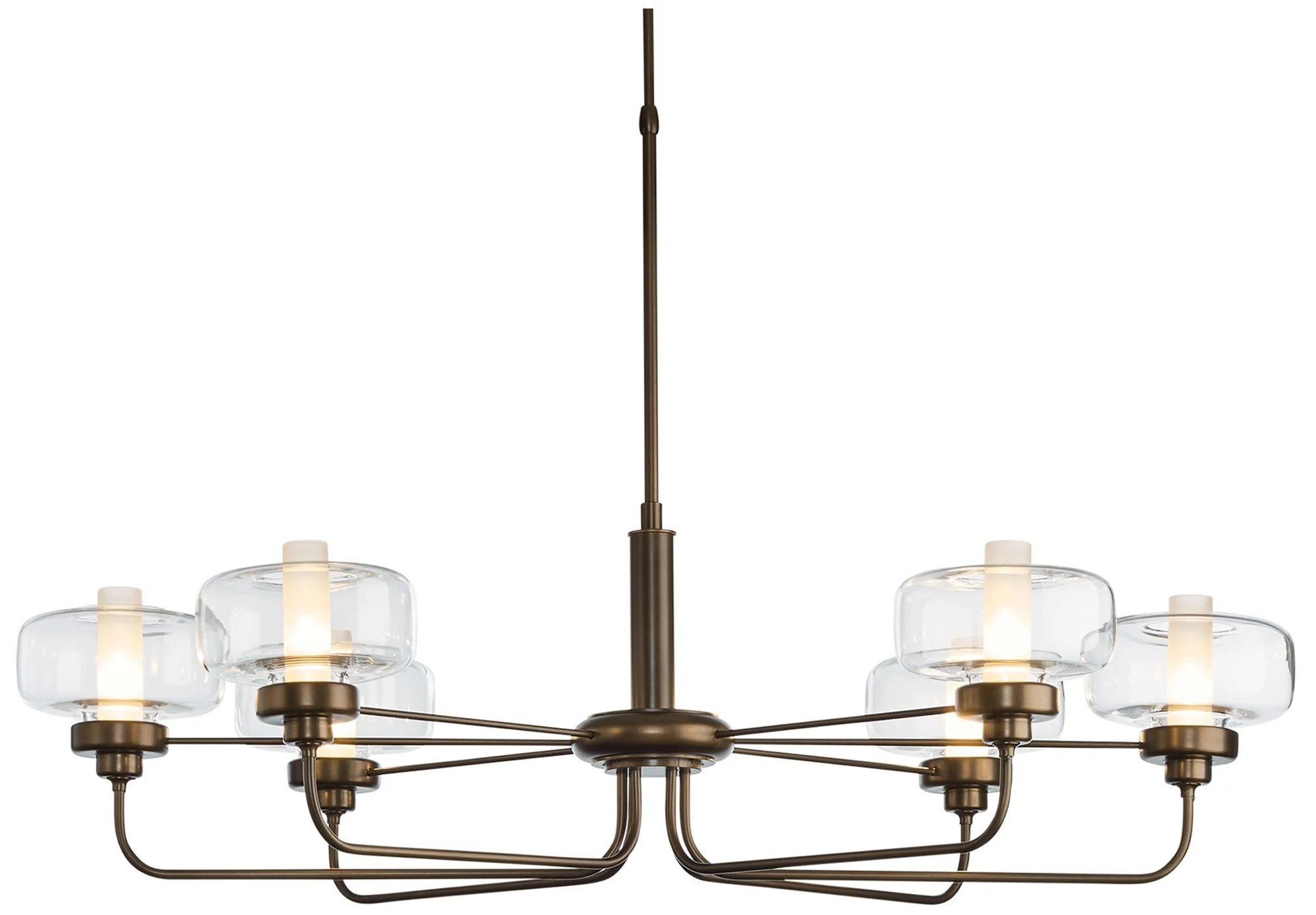 Nola Pendant - Bronze Finish - Clear Glass - Standard Height - Image 1