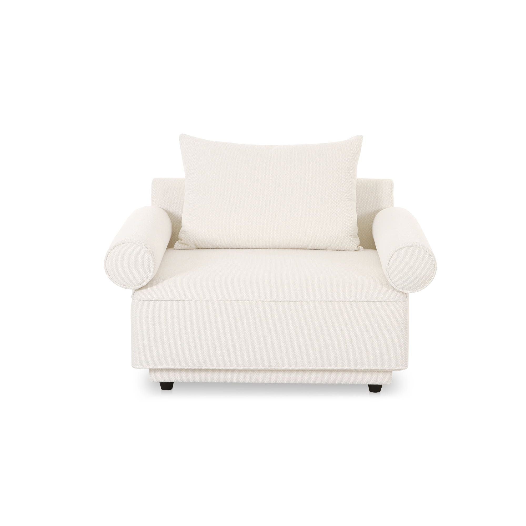 Moe's Home Collection Rosello White Armchair - Image 1