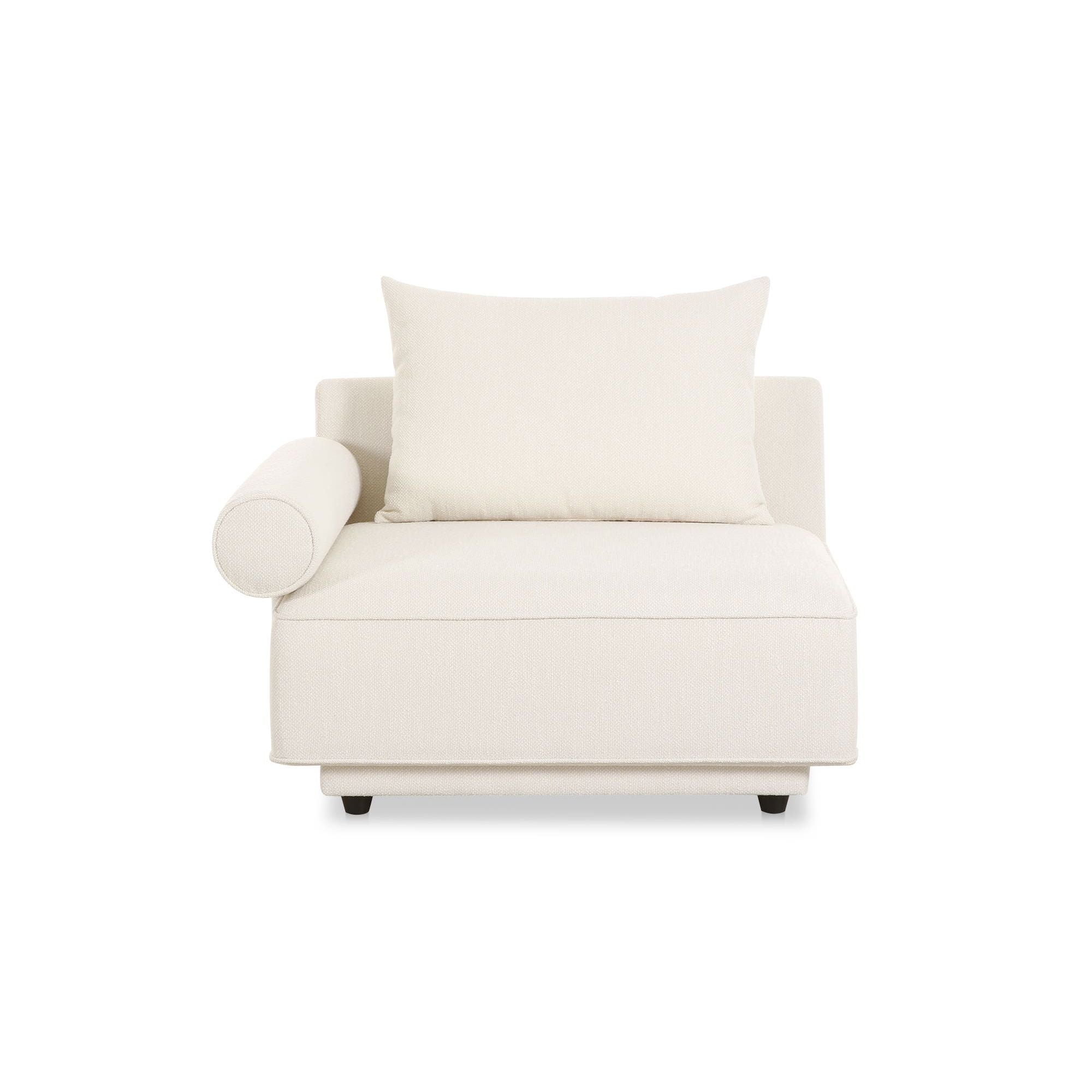 Moe's Home Collection Rosello White Left Arm Facing Chair - Image 1