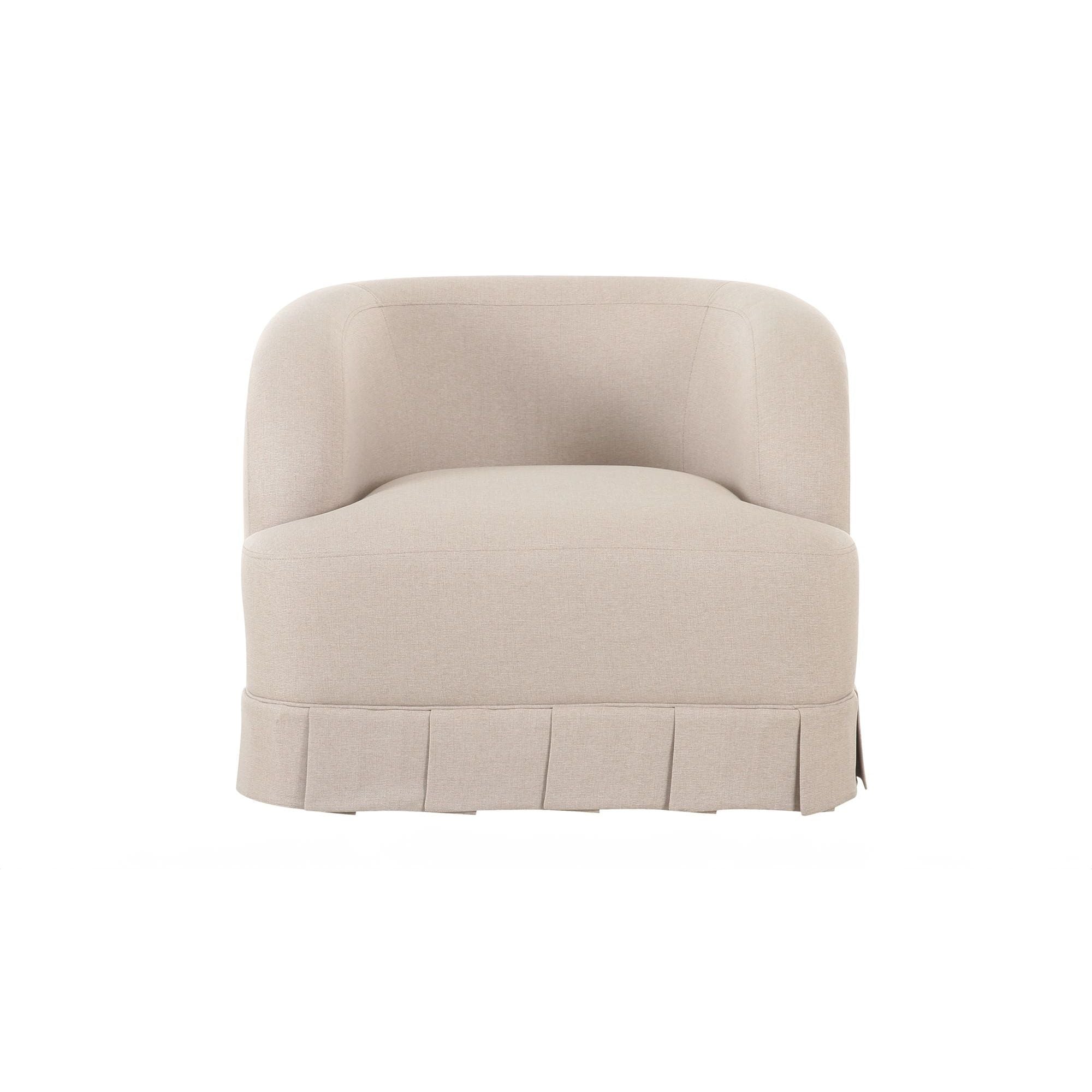 Moe's Home Collection Maren Beige Swivel Chair - Image 1