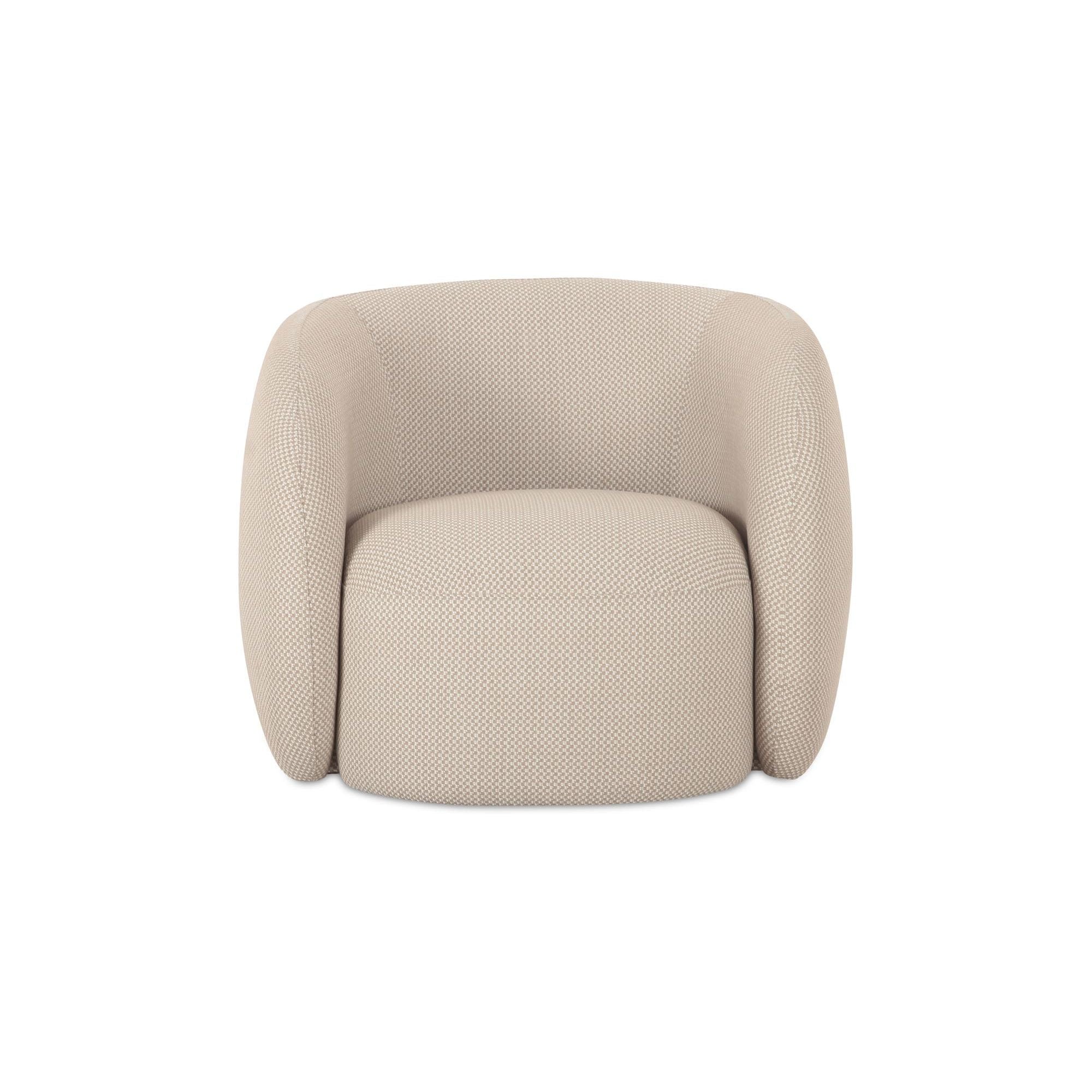 Moe's Home Collection Rae Outdoor Beige Check Accent Chair - Image 1