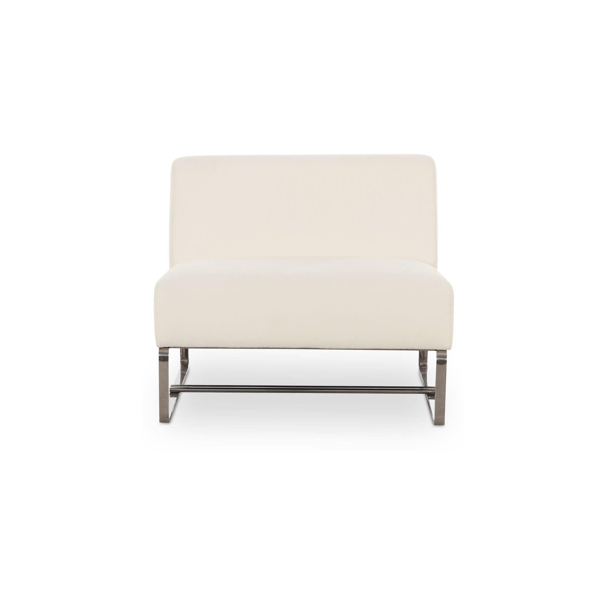 Moe's Home Collection Jules Off White Outdoor Accent Chair - Image 1
