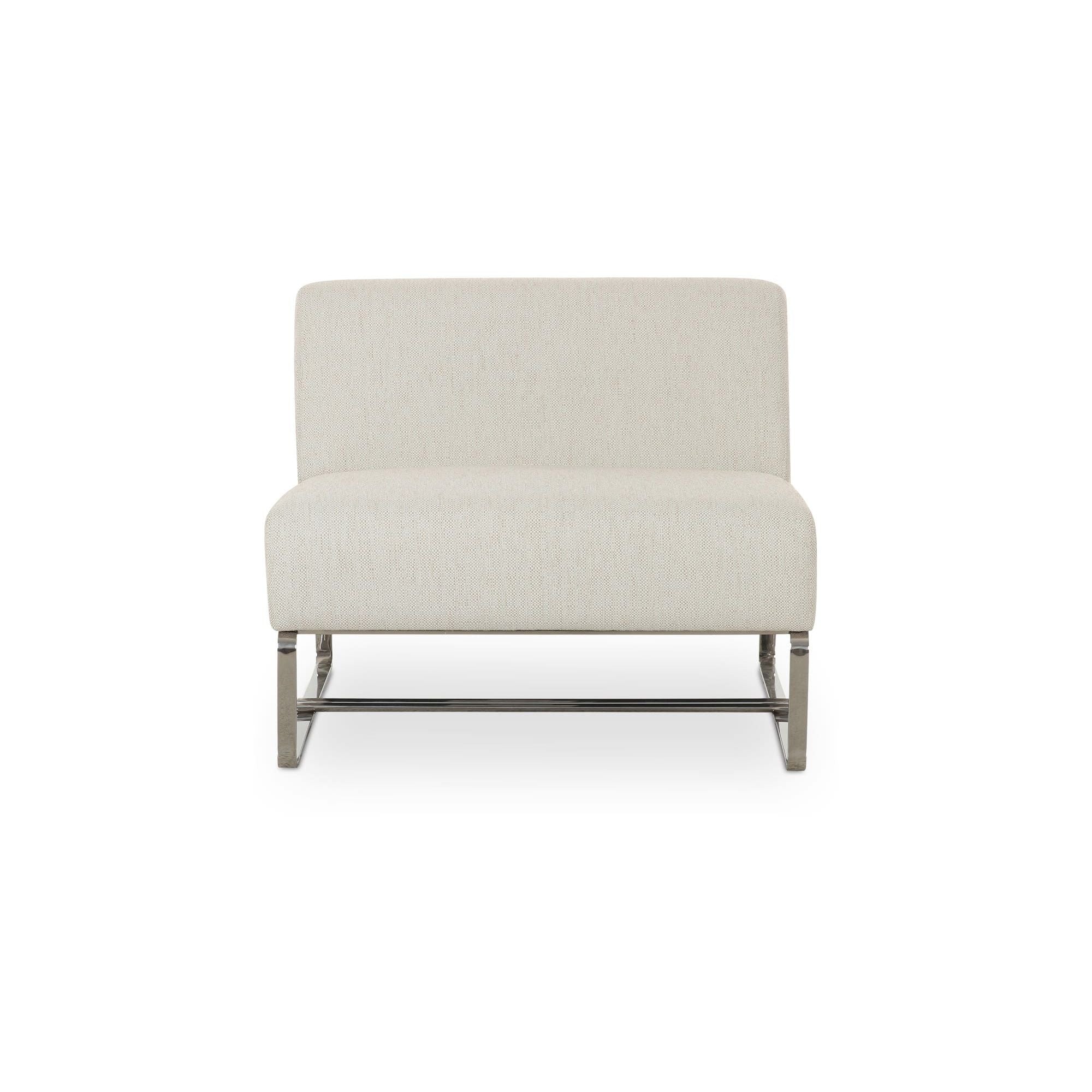 Moe's Home Collection Jules Flecked Beige Outdoor Accent Chair - Image 1