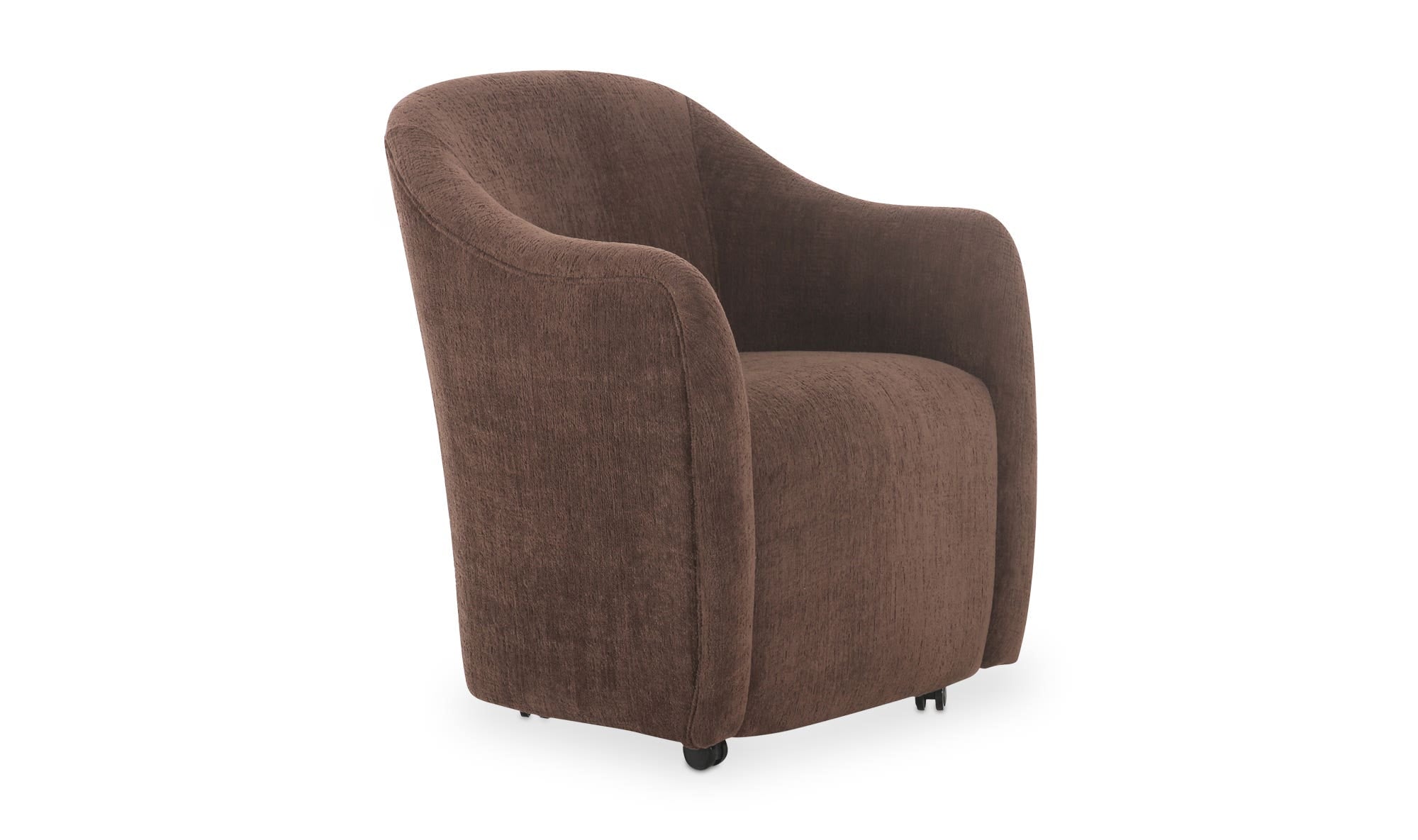 Moe's Home Drava Rolling Dining Chair Dark Brown - Image 3
