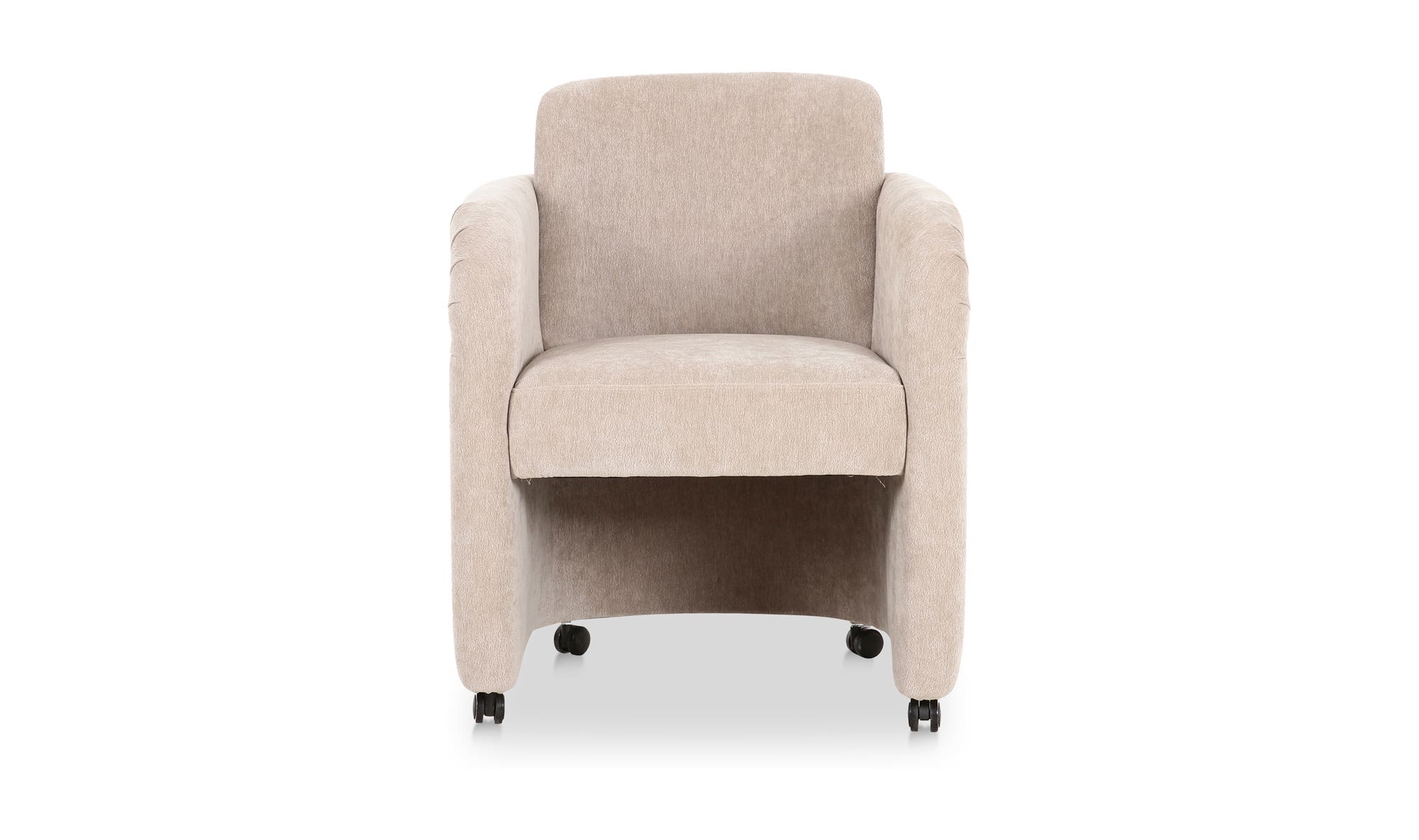 Moe's Home Mesto Rolling Dining Chair Taupe - Image 1