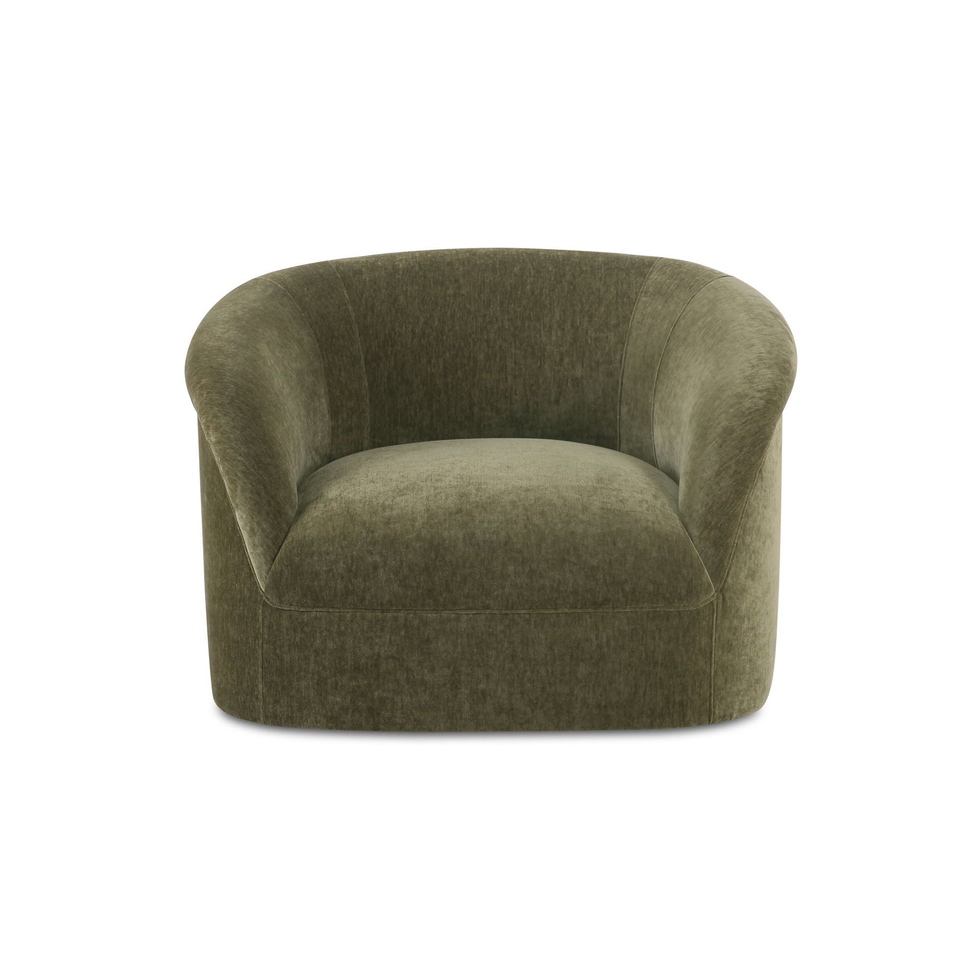 Moe's Home Collection Thora Dark Green Lounge Chair - Image 1