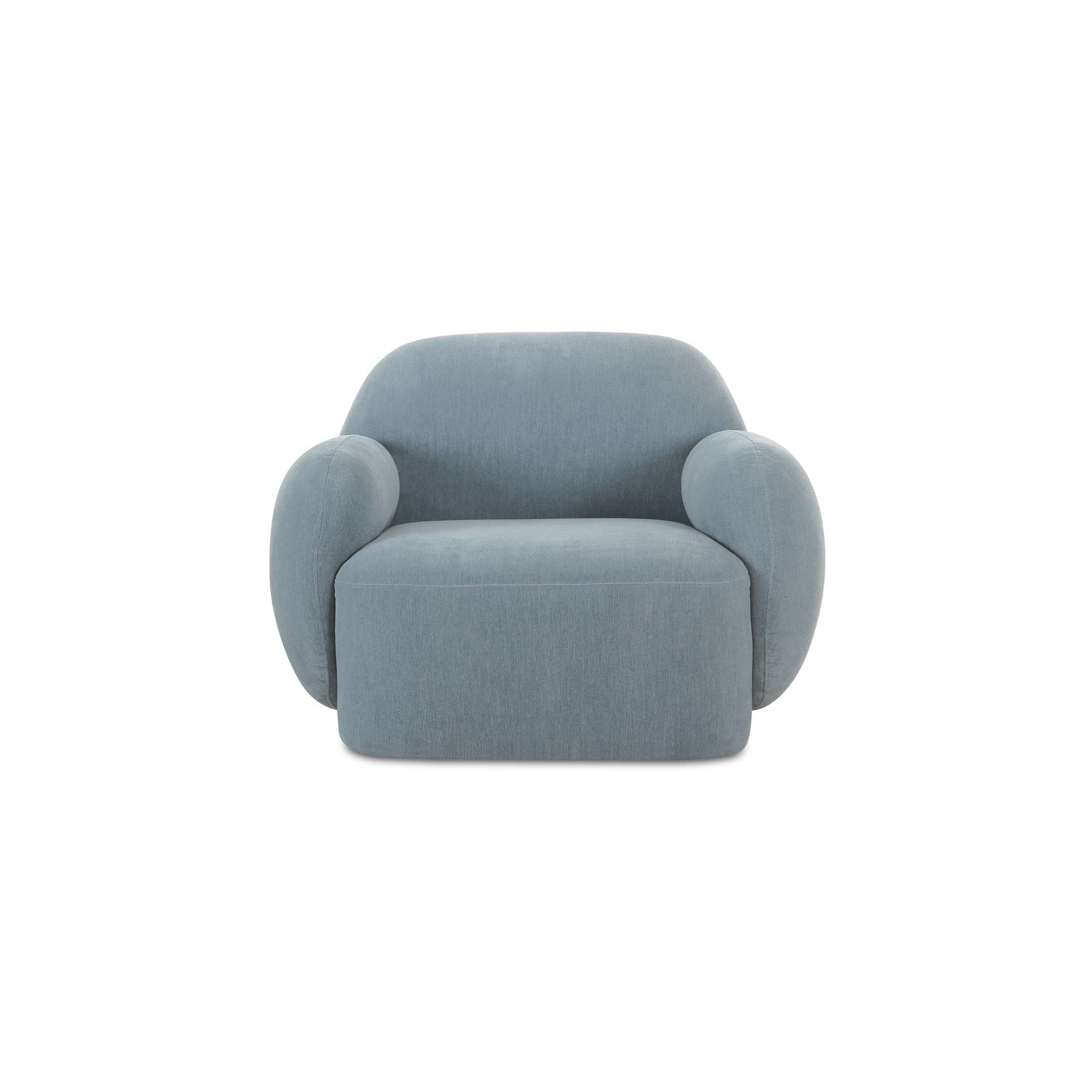 Moe's Home Collection Hazel Light Blue Lounge Chair - Image 1