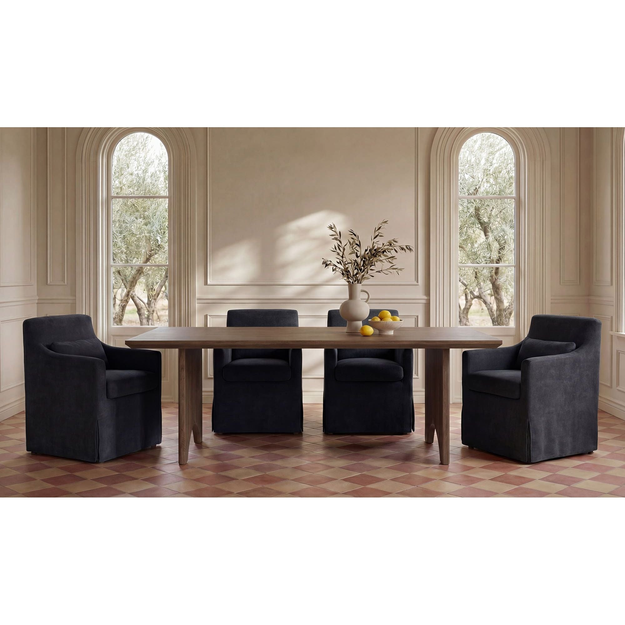 Moe's Home Lydia Slipcover Dining Chair Black - Image 2