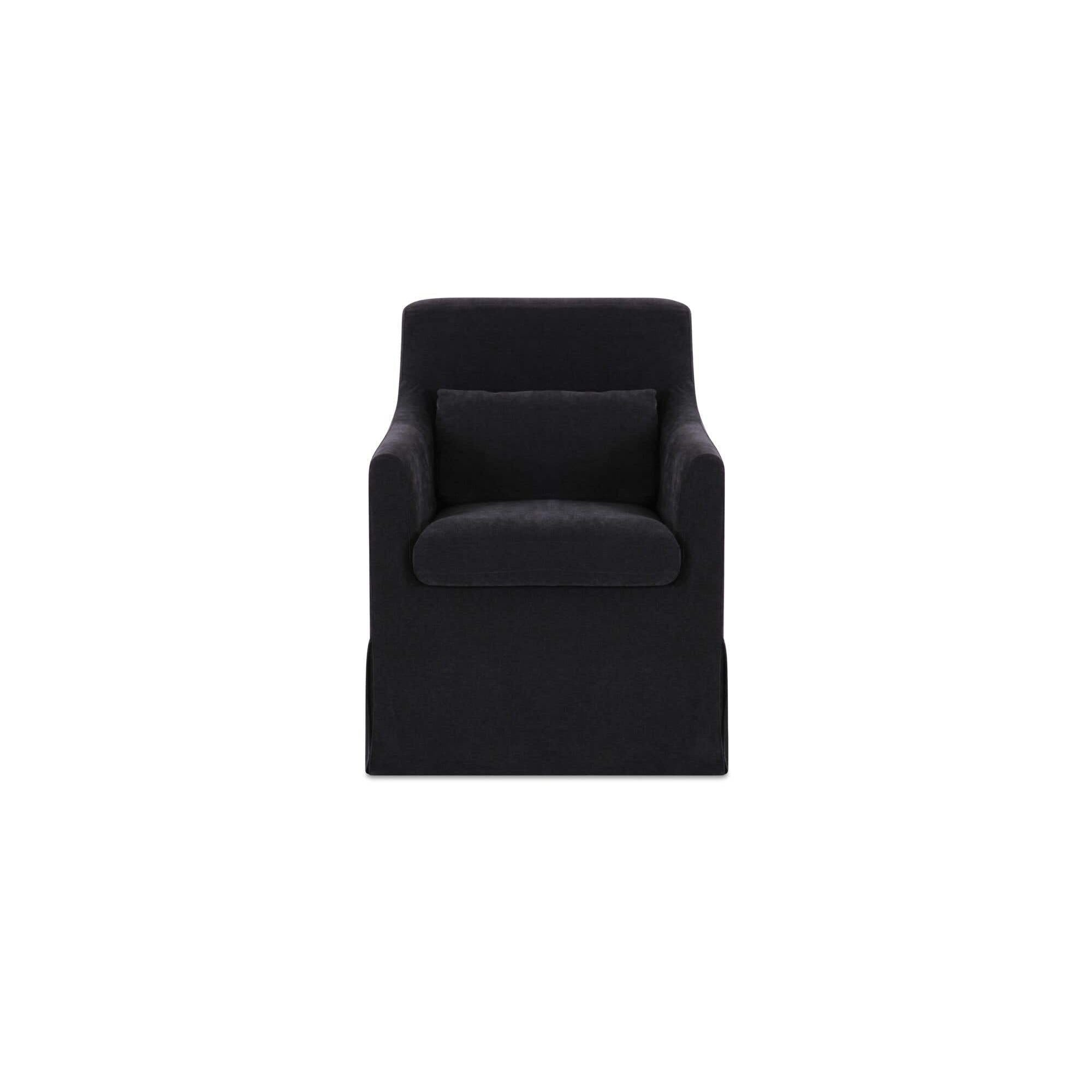 Moe's Home Lydia Slipcover Dining Chair Black - Image 1