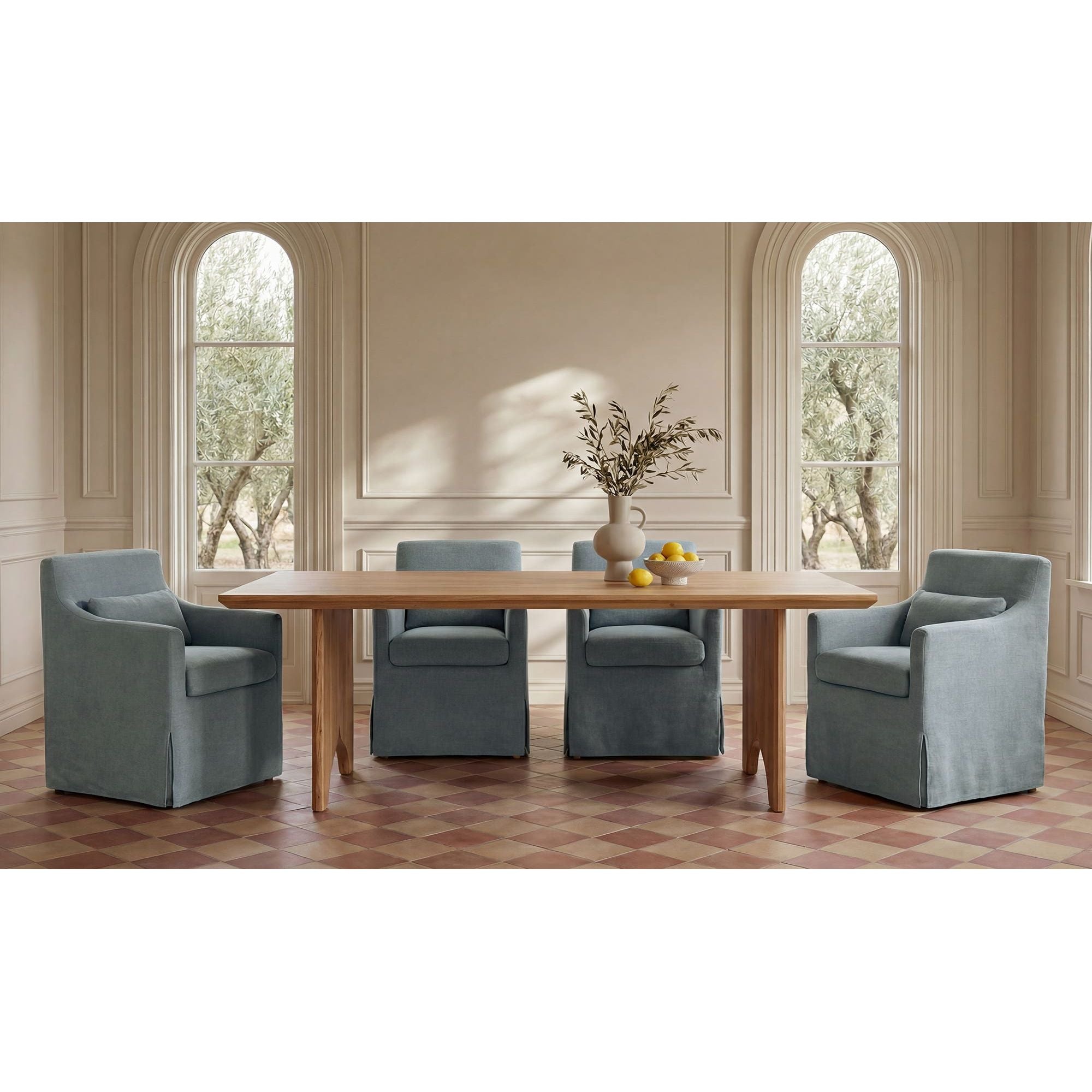 Moe's Home Lydia Slipcover Dining Chair Blue - Image 2