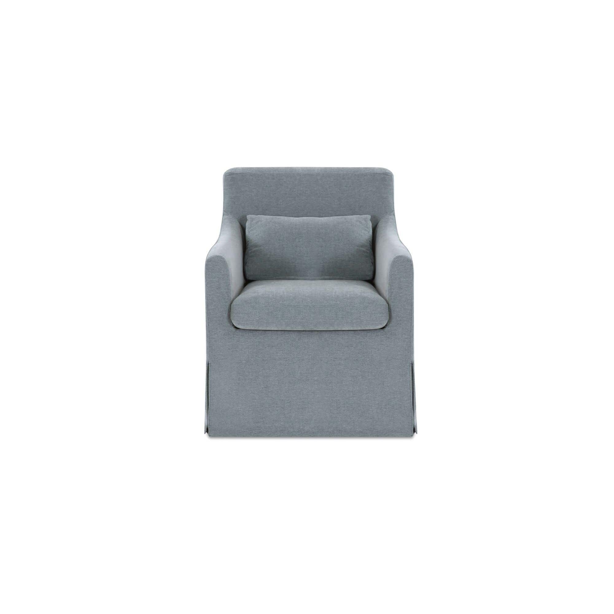Moe's Home Lydia Slipcover Dining Chair Blue - Image 1
