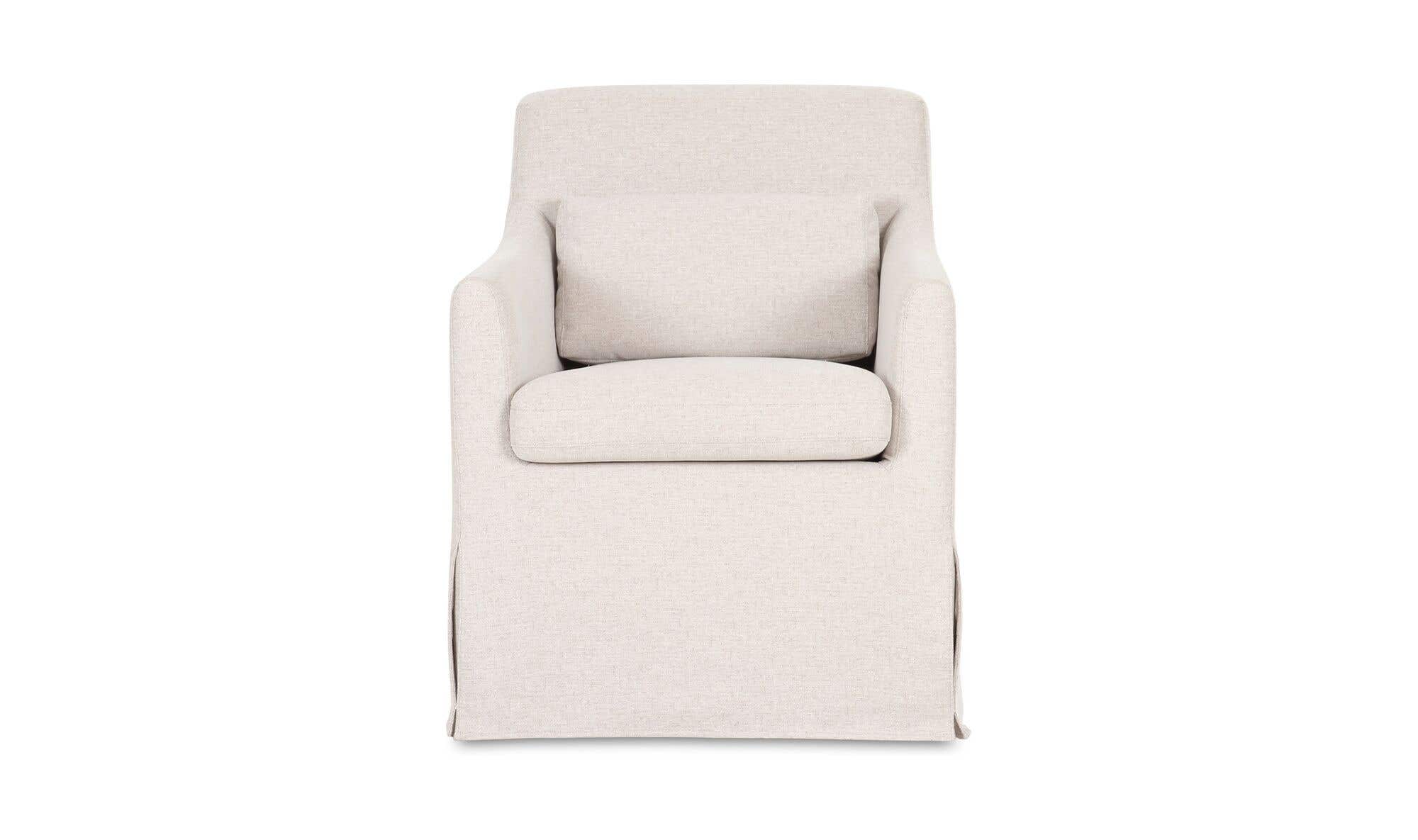 Moe's Home Lydia Slipcover Dining Chair Beige - Image 1