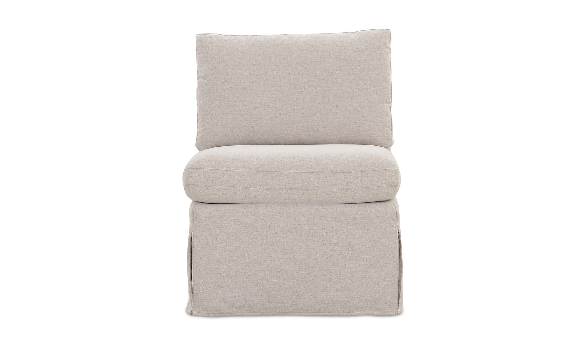 Moe’s Home Fable Slipcover Dining Slipper Chair Beige