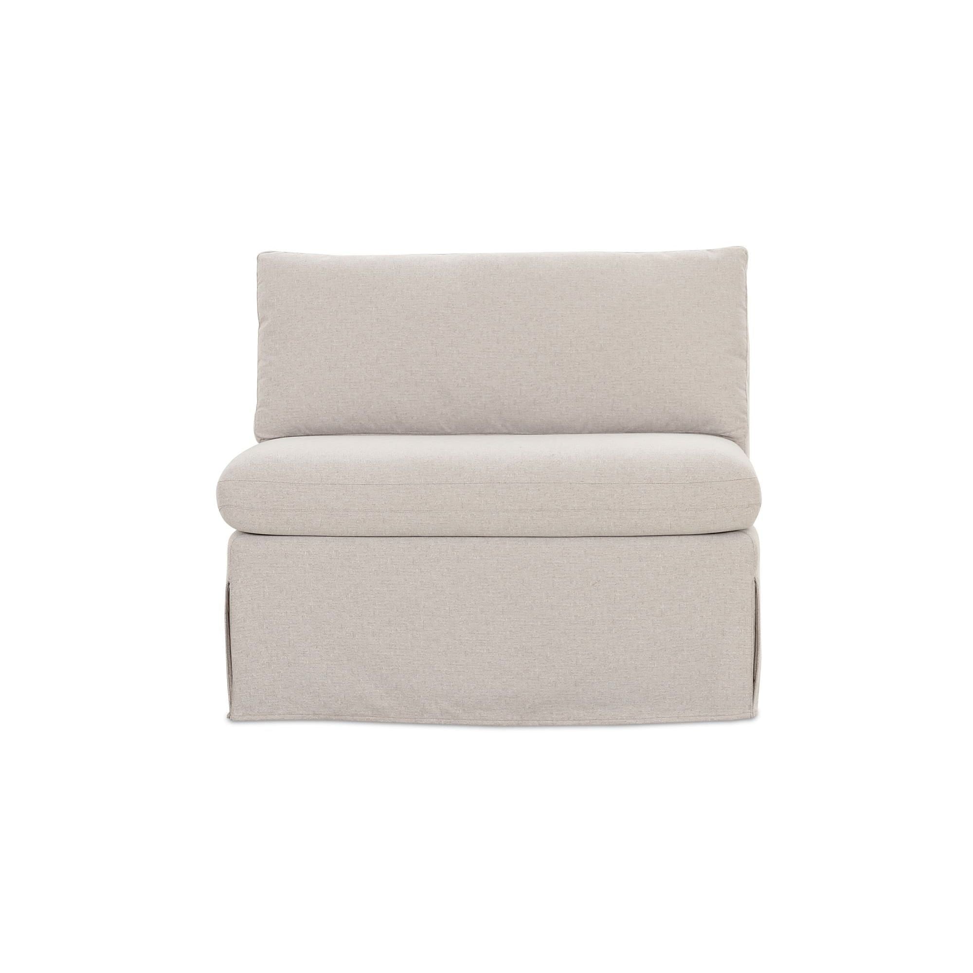 Moe's Home Fable Slipcover Dining Chair and Half Beige - Image 1