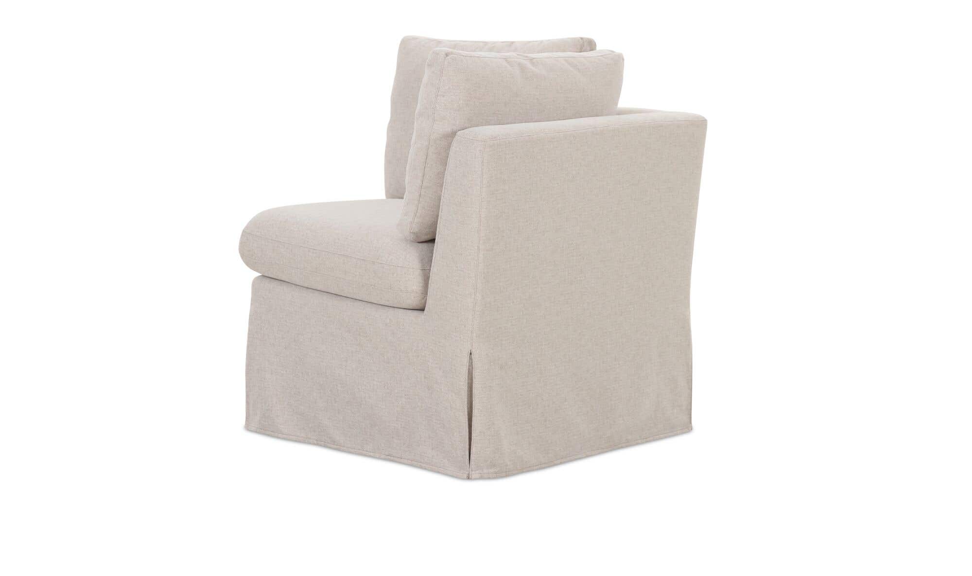 Moe's Home Fable Slipcover Dining Corner Chair Beige - Image 2