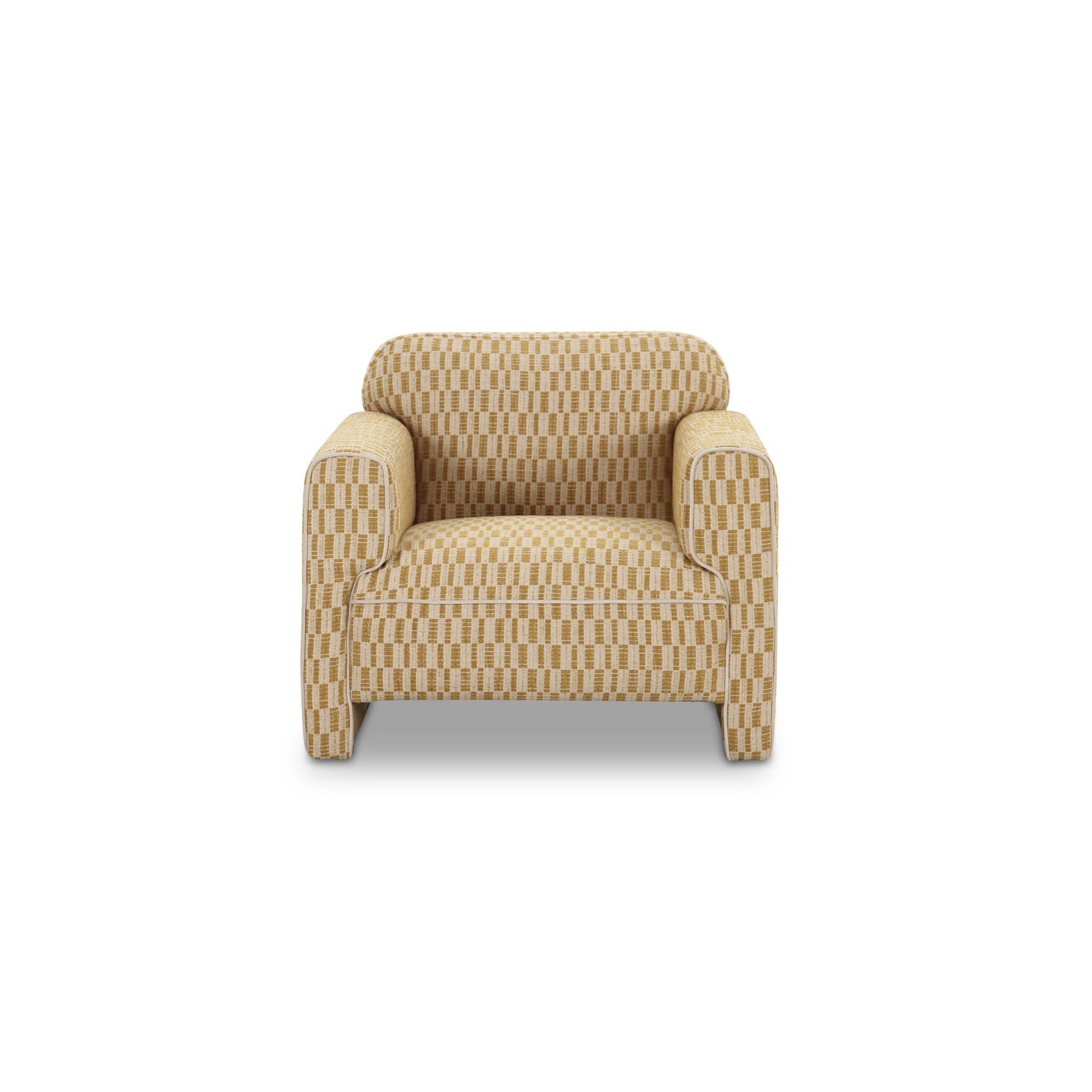 Moe's Home Collection Leo Chartreuse Accent Chair - Image 1