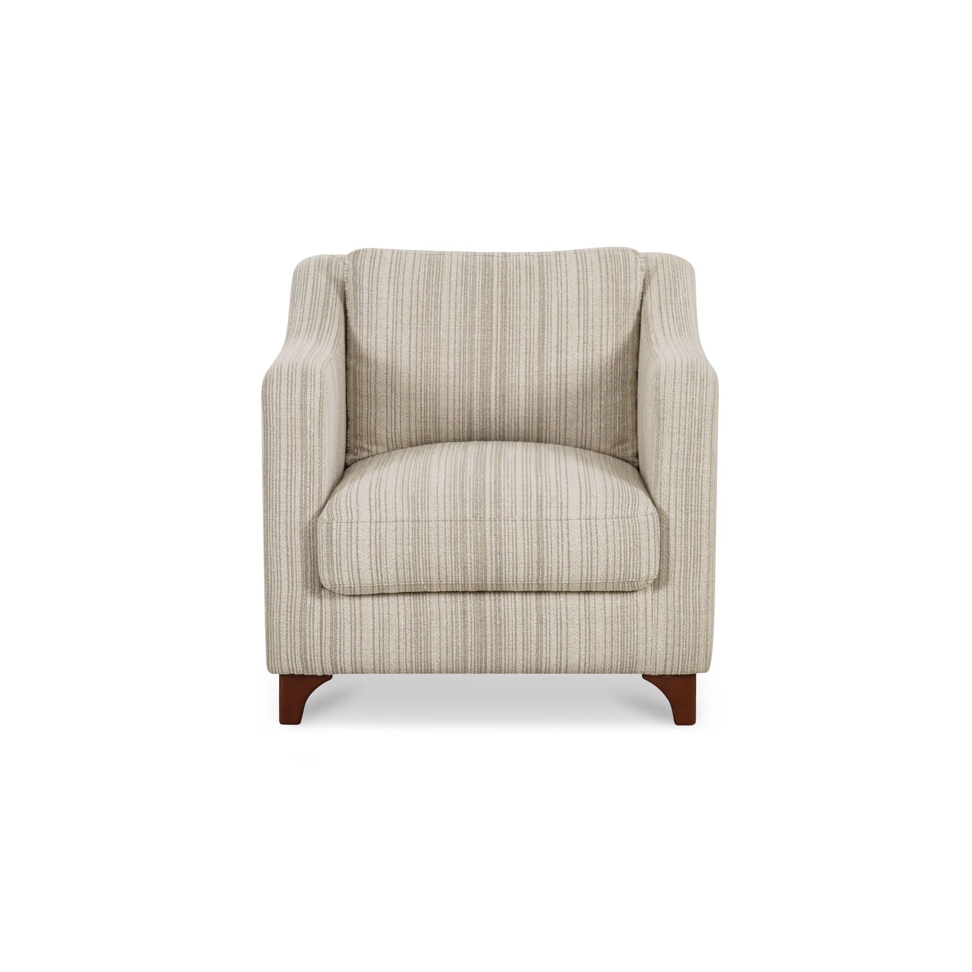 Moe's Home Collection Hewitt Beige Stripe Accent Chair - Image 1