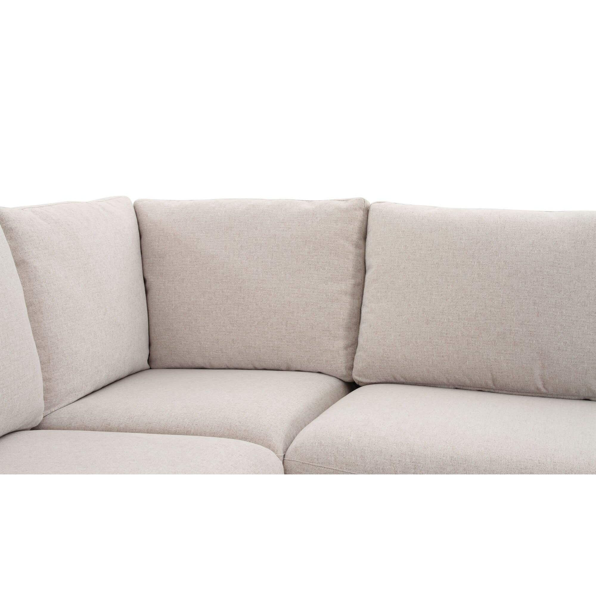 Moe's Home Fable Slipcover Dining Banquette U-Shape Beige 154 in. - Image 3