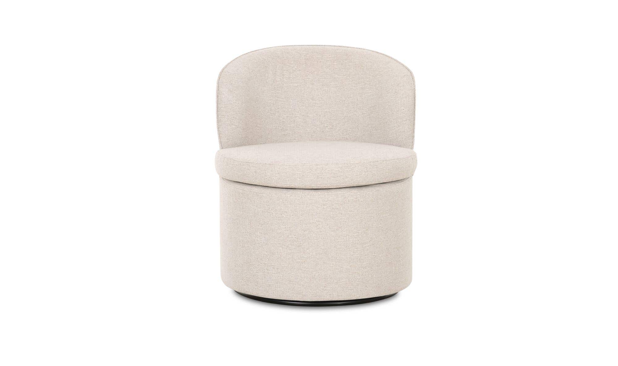 Moe's Home Dane Swivel Dining Chair Oatmeal - Image 1