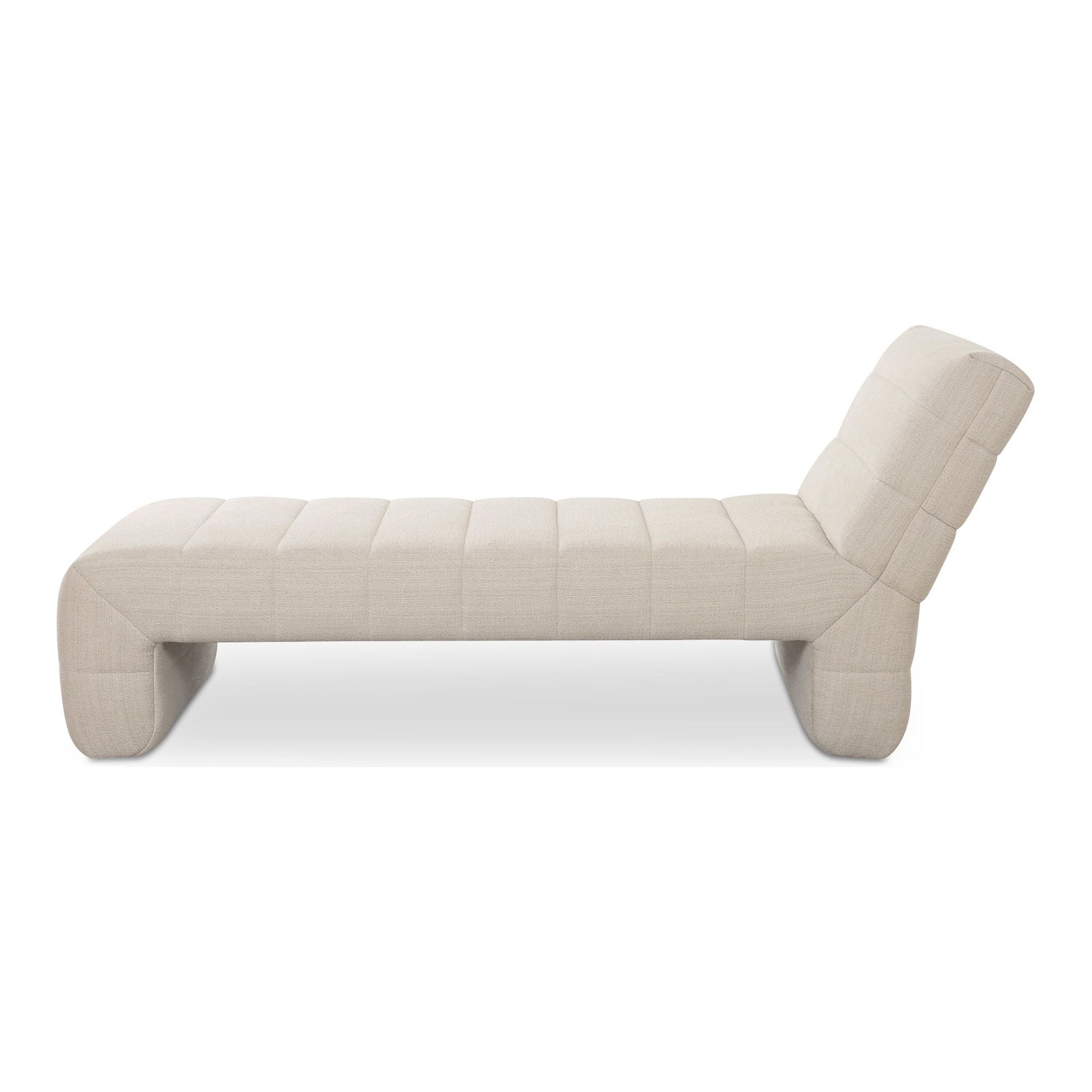 Moe’s Home Collection Verity Textured Oatmeal Upholstered Chaise - Image 3