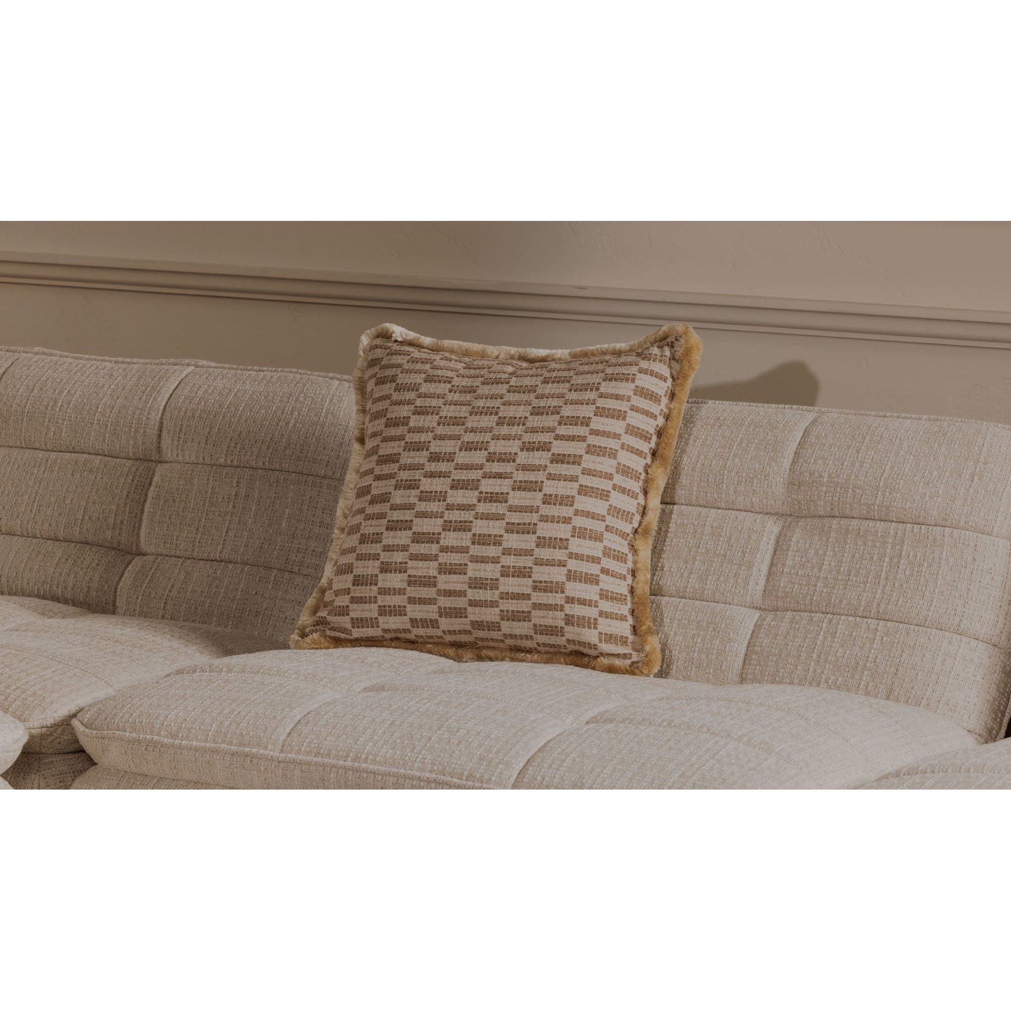 Moe's Home Leone Cushion Taupe - Image 2