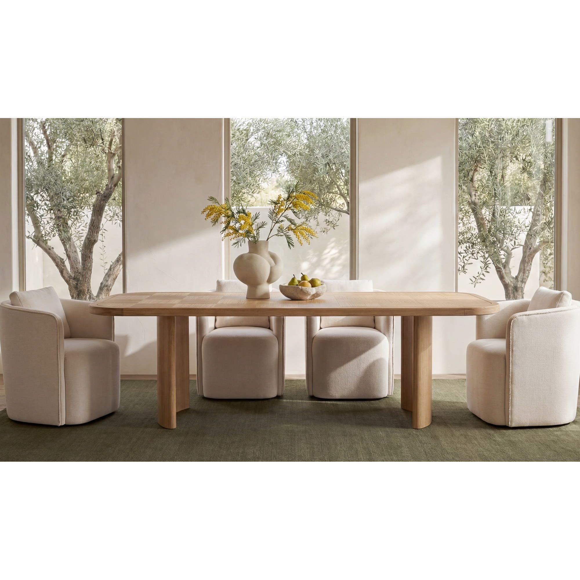 Moe's Home Cecil Dining Chair Warm White - Image 2