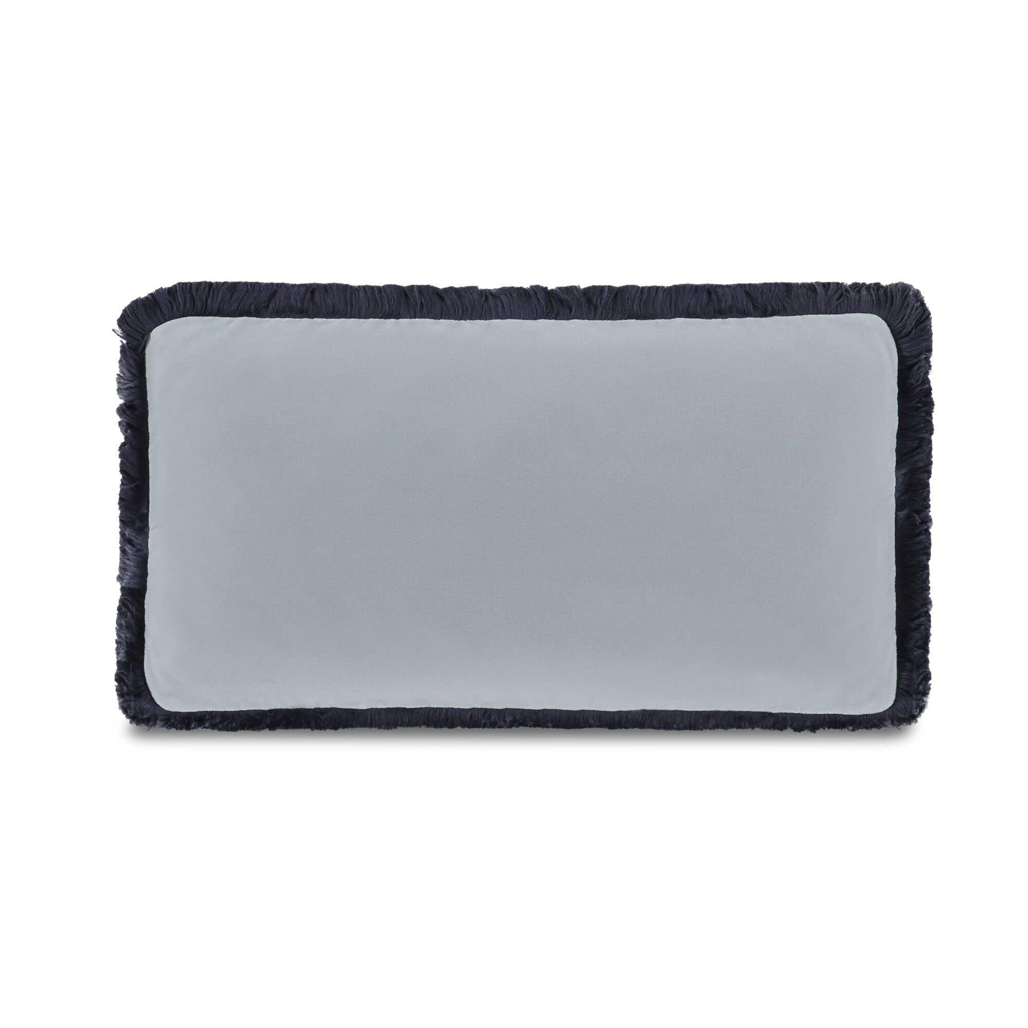 Moe's Home Yasmin Lumbar Cushion Light Blue Faux Mohair - Image 1