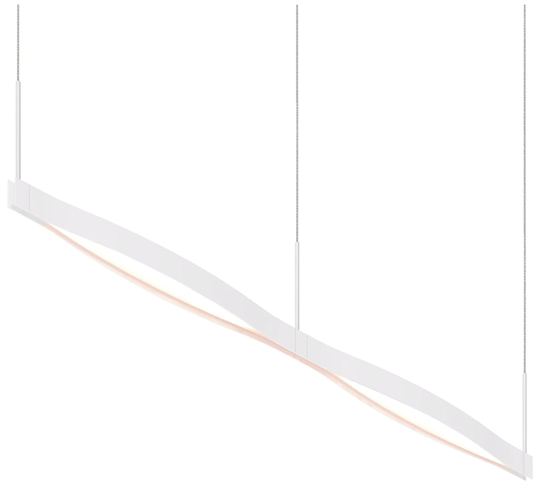 Ola 55" Wide Satin White LED Kitchen Island Light Pendant - Image 2