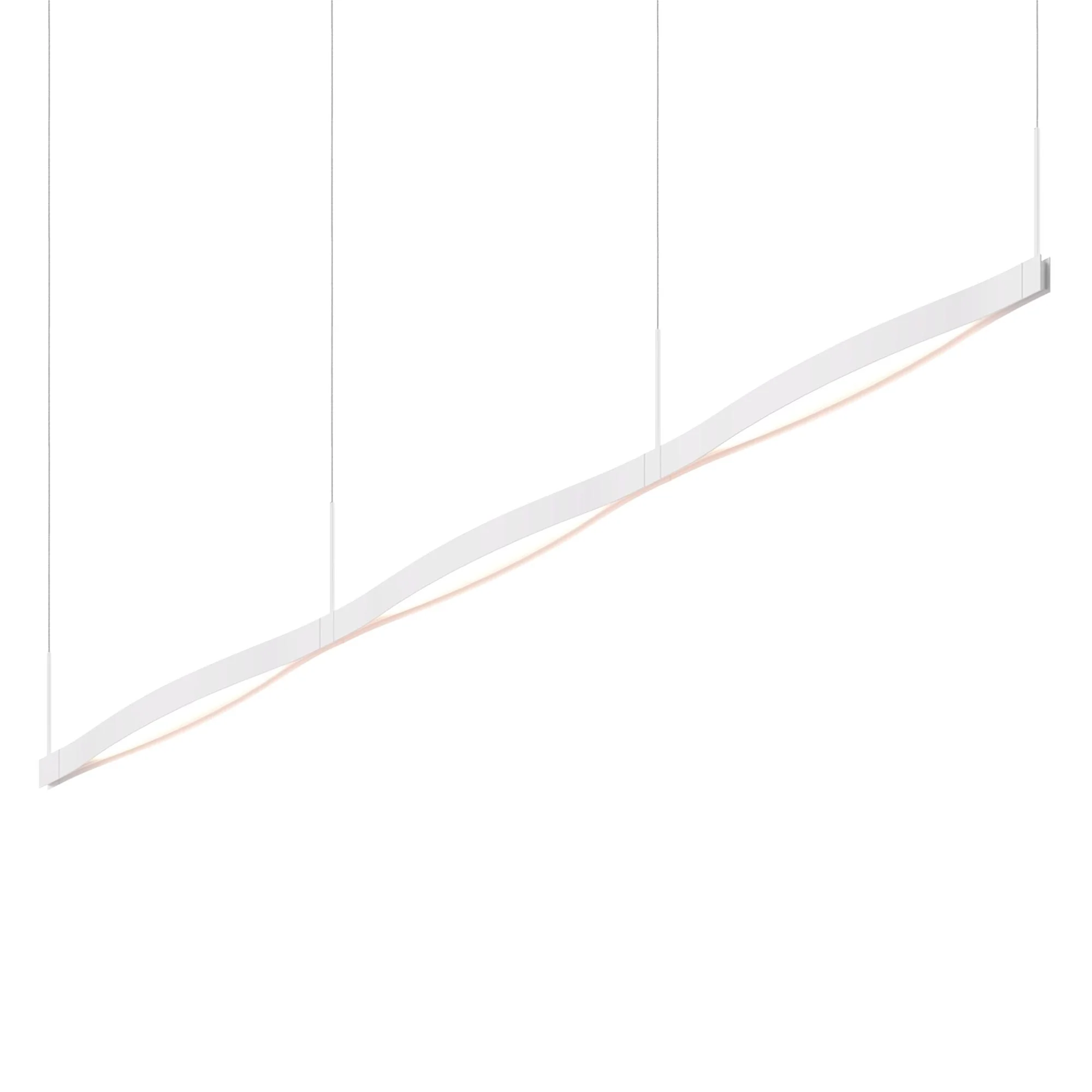 Ola 82" Wide Satin White LED Kitchen Island Light Pendant - Image 2