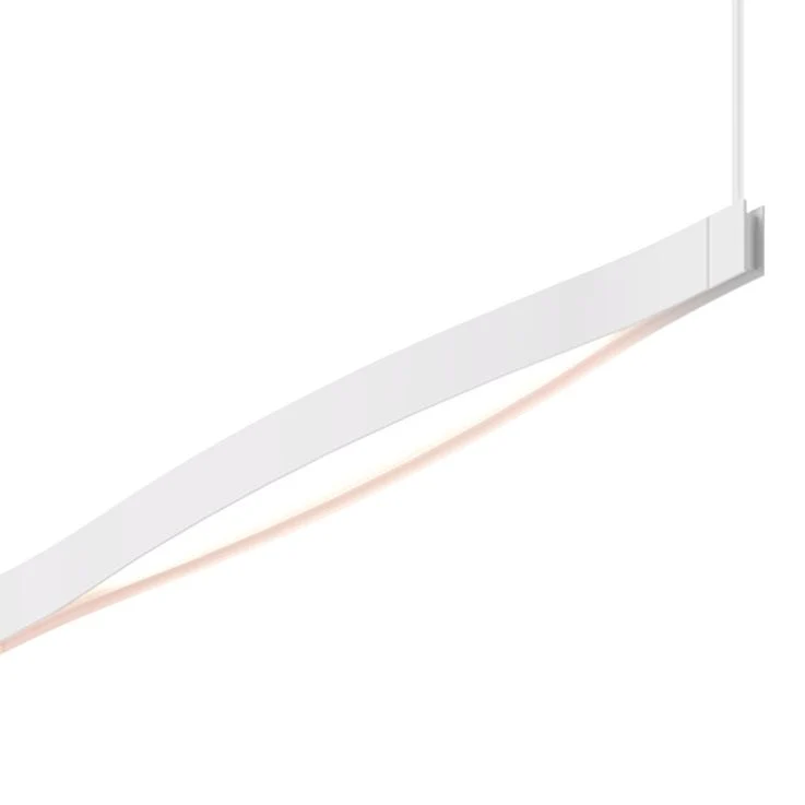 Ola 82" Wide Satin White LED Kitchen Island Light Pendant - Image 3