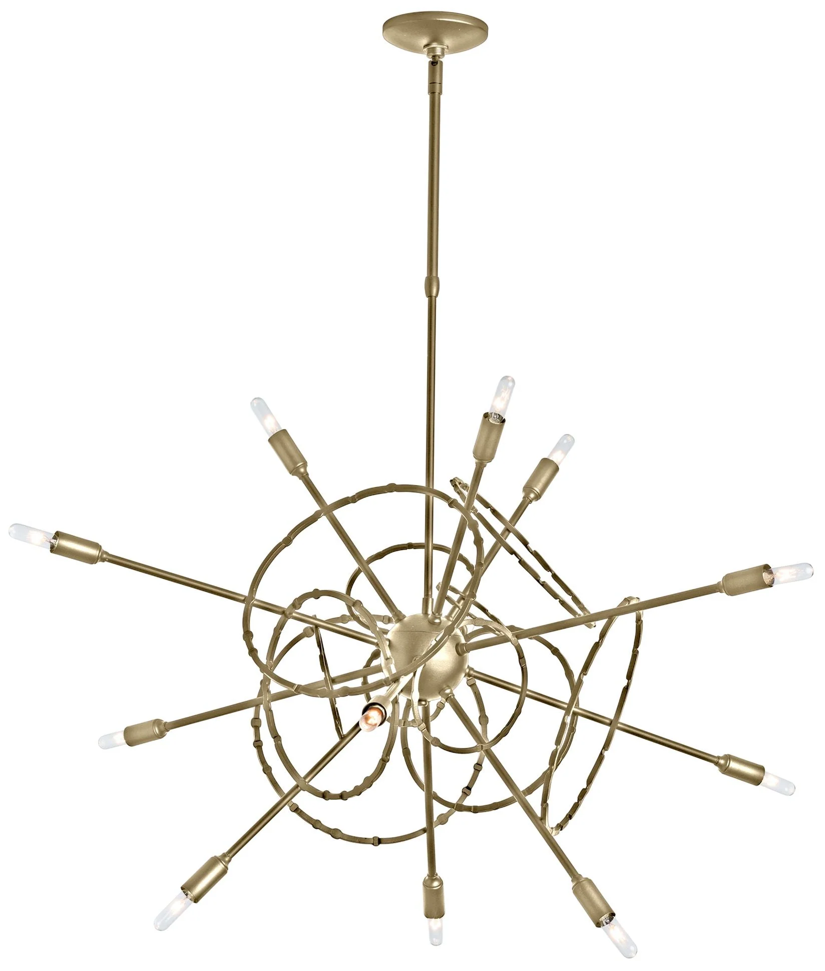 Olympus 33.2" Wide 12.Light Modern Brass Starburst Pendant - Image 1