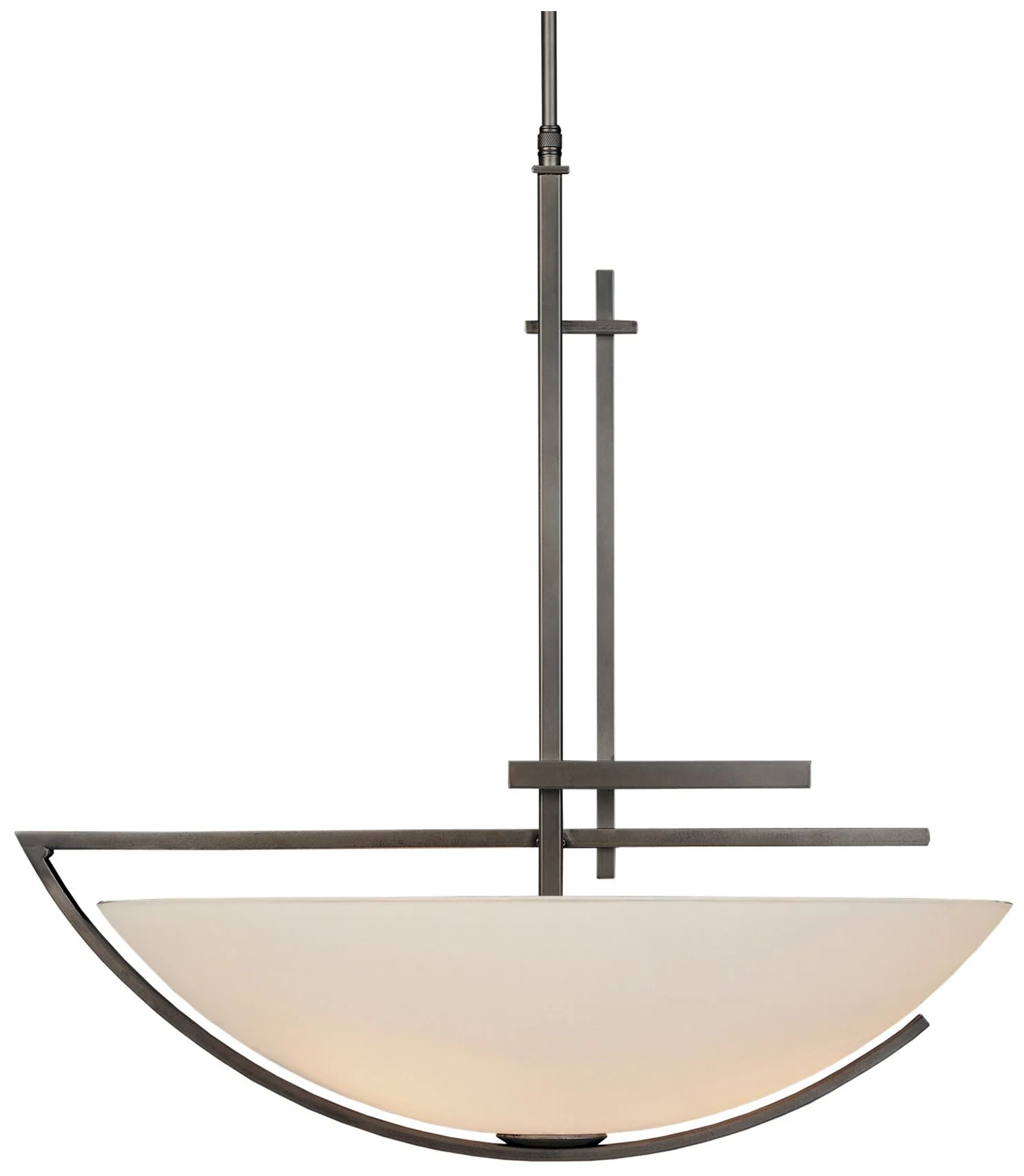 Ondrian 26" Dark Smoke Long Pendant with Sand Glass - Image 1