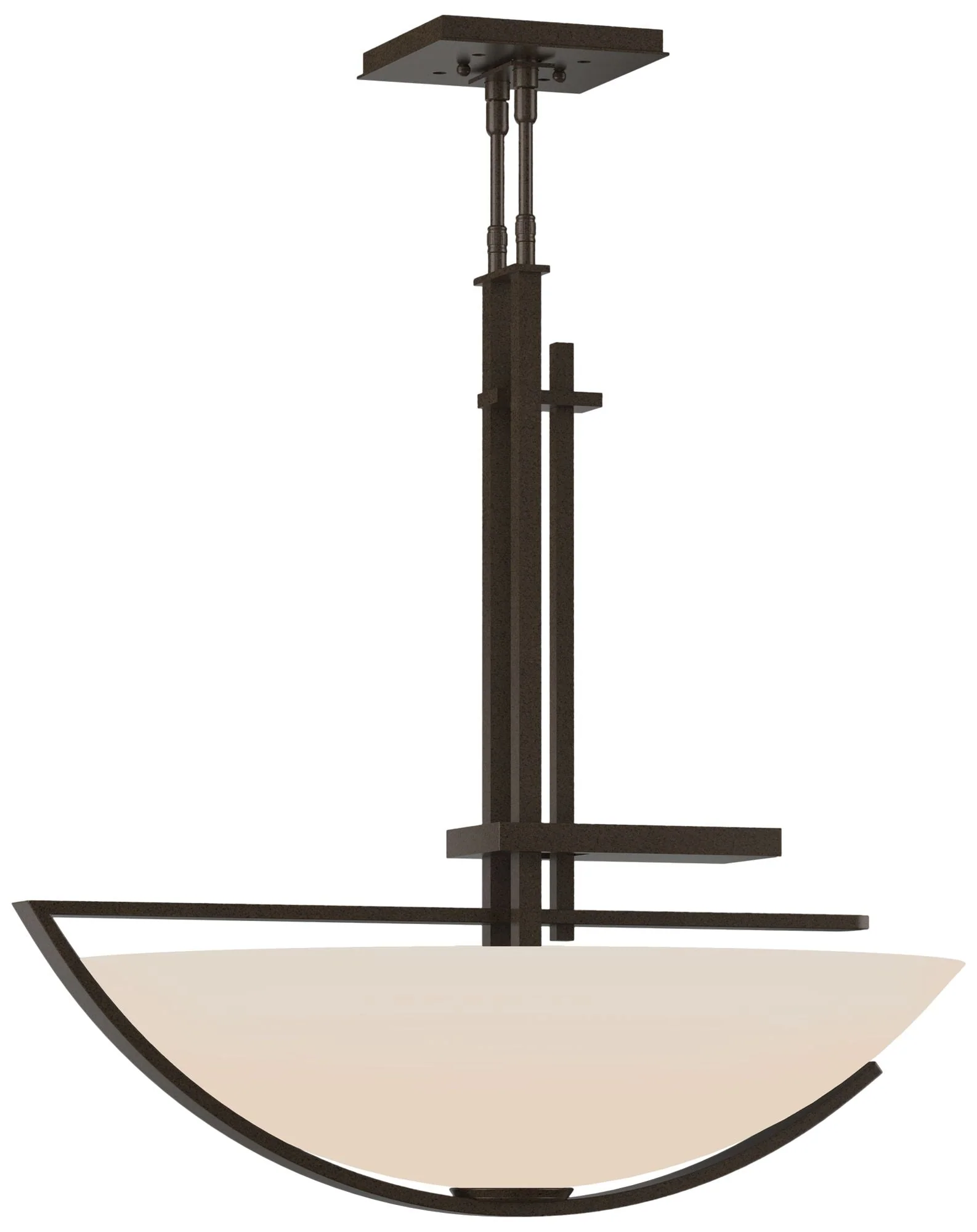 Ondrian 26" Wide Bronze Standard Pendant With Opal Glass Shade - Image 1