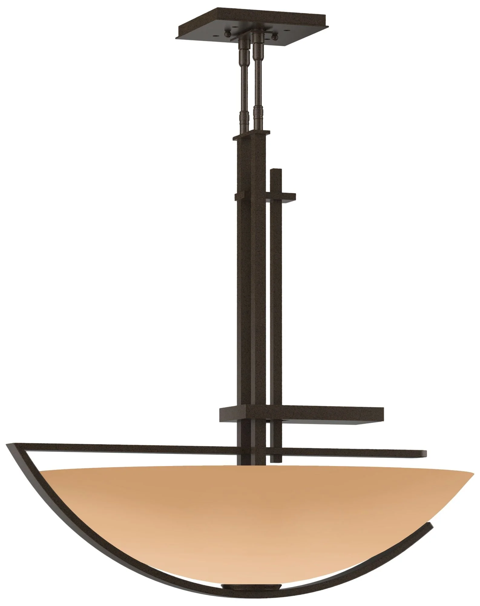 Ondrian 26" Wide Bronze Standard Pendant With Sand Glass Shade - Image 1