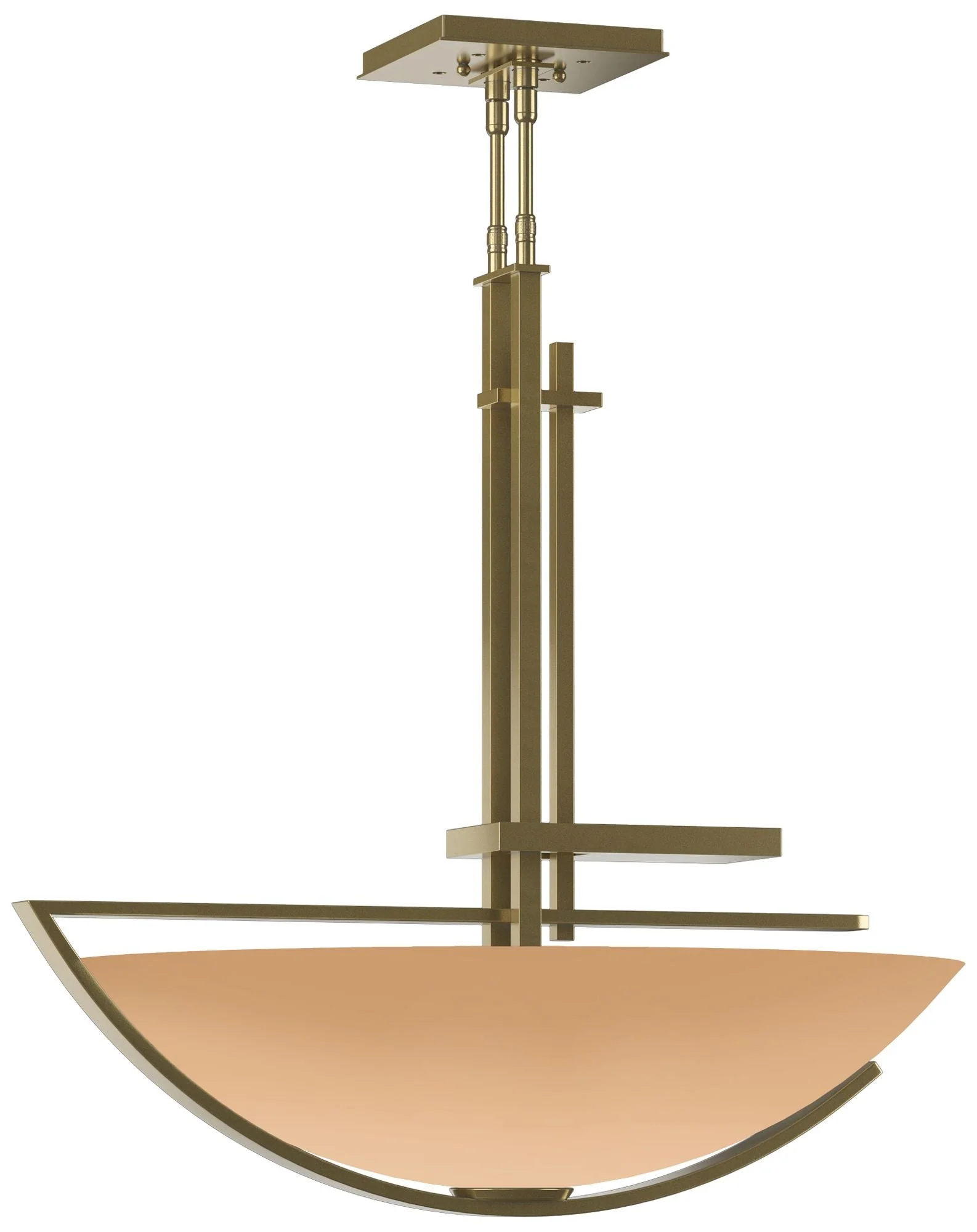 Ondrian 26" Wide Modern Brass Standard Pendant With Sand Glass Shade - Image 1