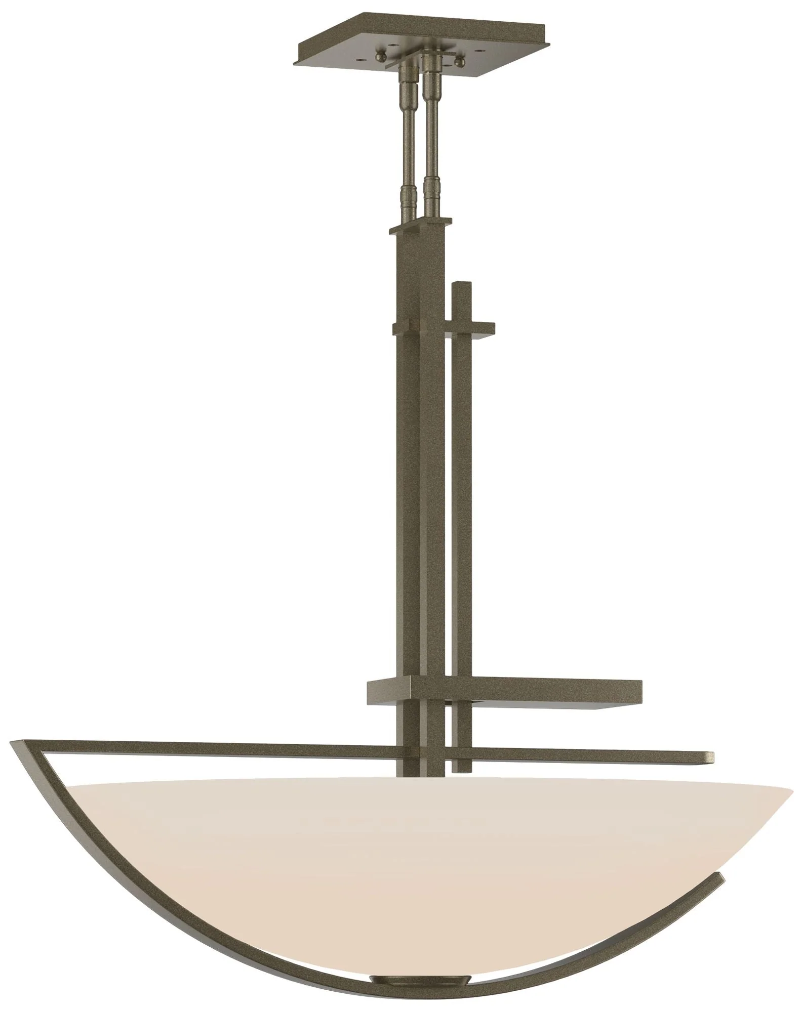 Ondrian 26" Wide Soft Gold Standard Pendant With Opal Glass Shade - Image 1