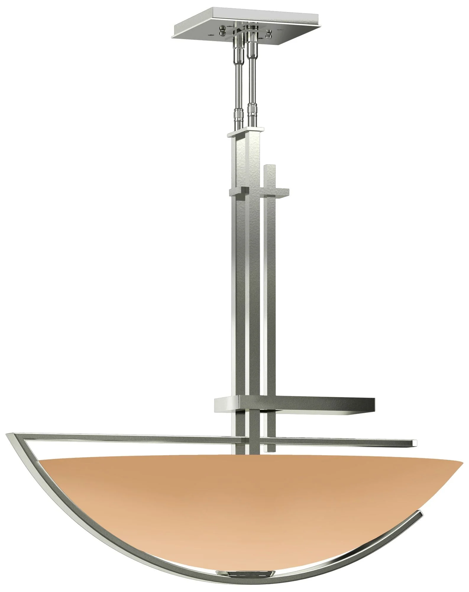 Ondrian 26" Wide Sterling Standard Pendant With Sand Glass Shade - Image 1